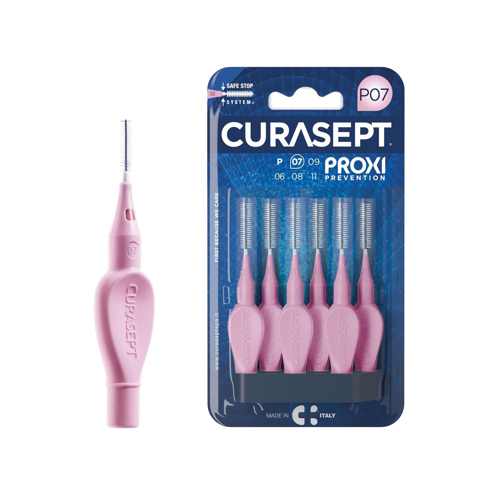 Curasept Interdentalbürsten Curasept Proxi Interdentalbürsten P07 - 6 Stück Hellrosa 0,7 mm