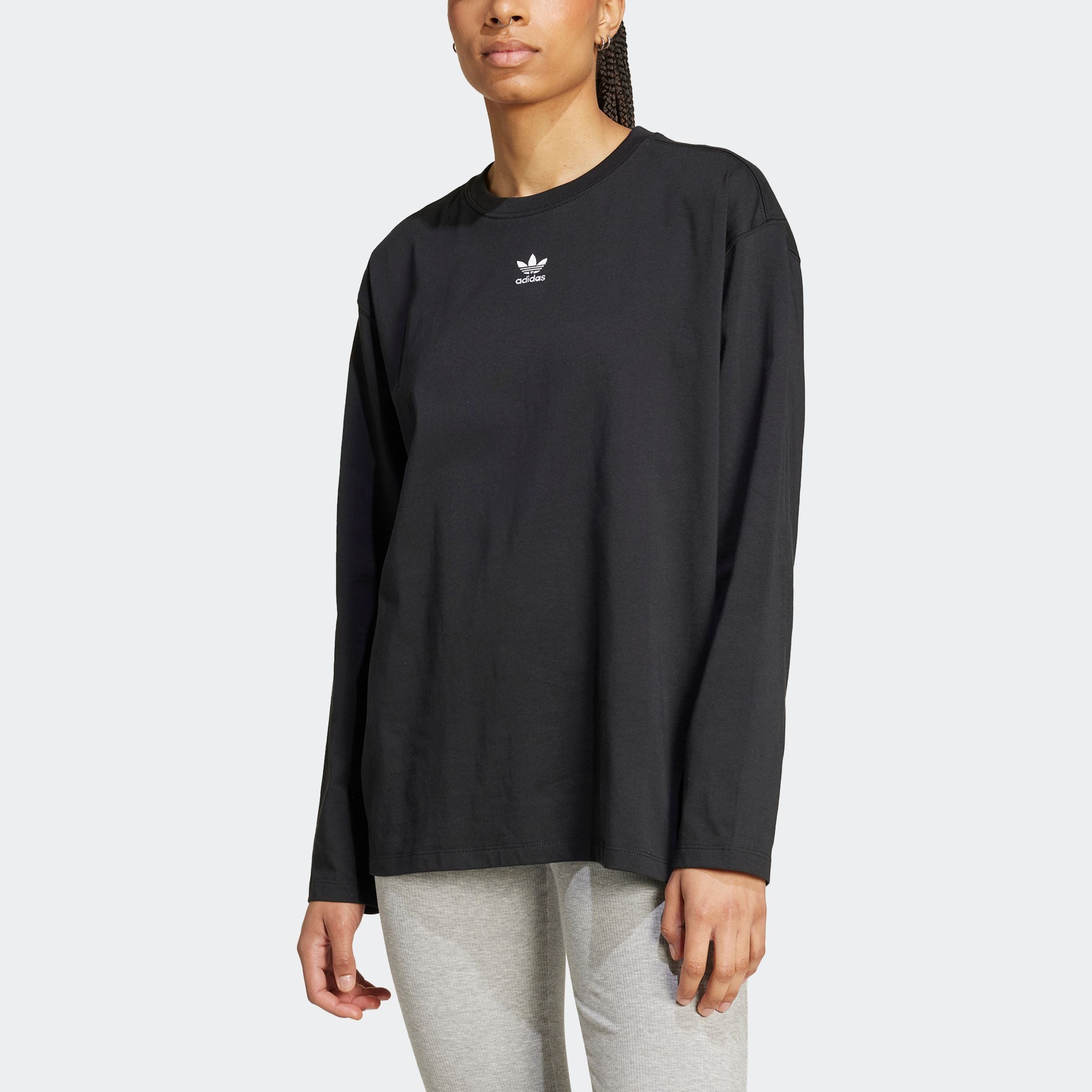 adidas Originals Langarmshirt ESSENTIALS LONGSLEEVE lockerer Schnitt, Langarm, aus Baumwolljersey