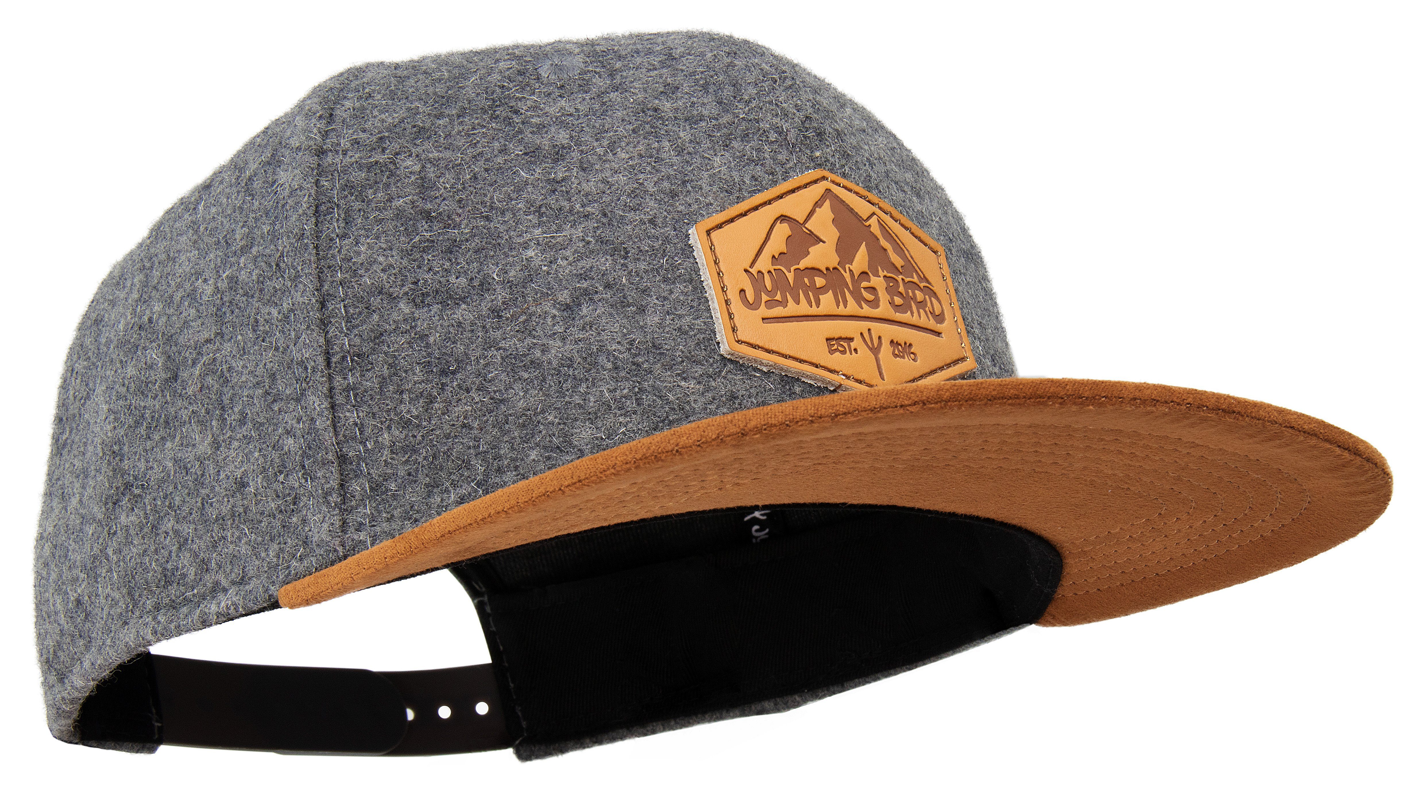 Jumping Bird Snapback Cap Filz Dunkelgrau