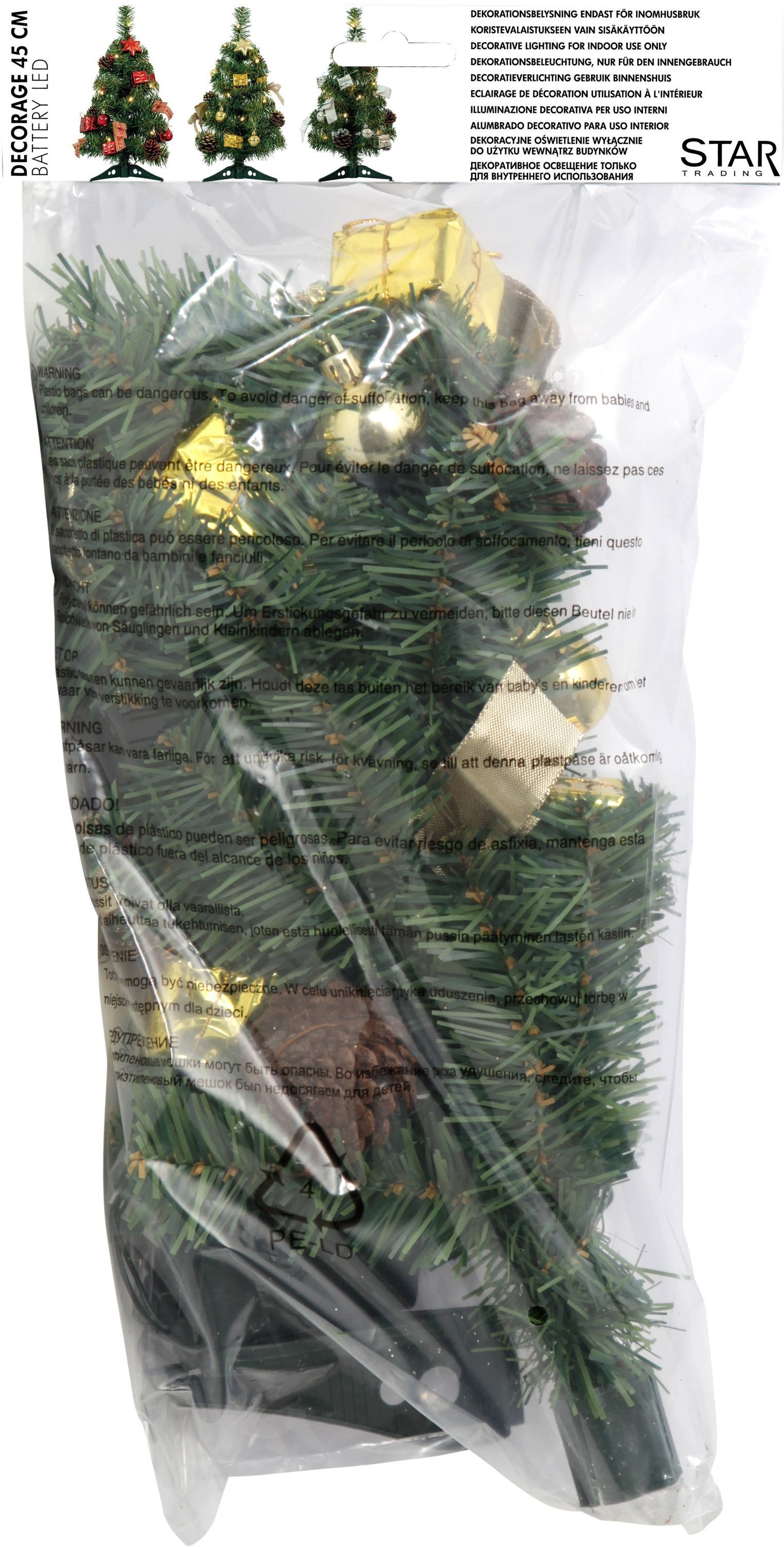 STAR TRADING Künstlicher Weihnachtsbaum Star LED-Tannenbaum "Decorage" 45cm – Bild 4 von 4