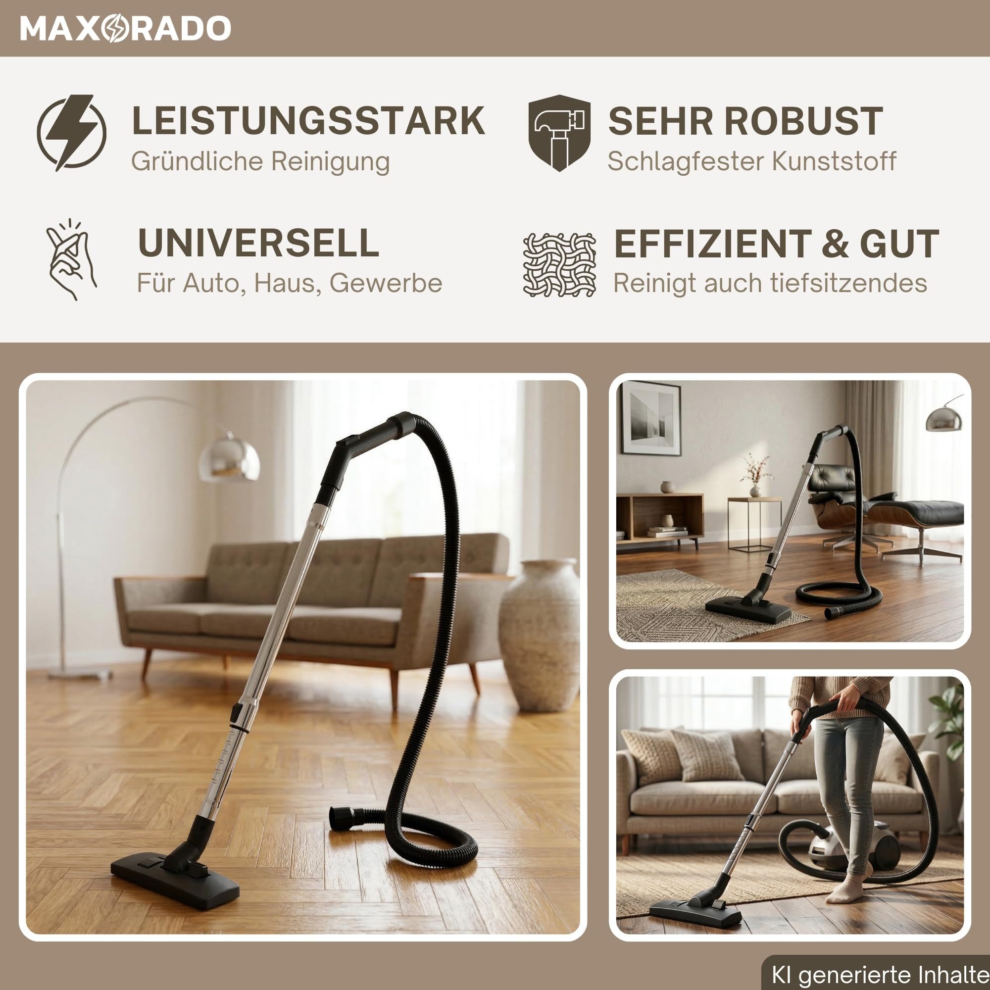 Maxorado Staubsaugerdüsen-Set Ersatzteile Staubsauger Düse Rohr Griff passend für Hitachi Hikoki, Zubehör für NT 1232, RP250YDM, RP500YDM, RP350YDM, RP350YDH, (Alternatives Ersatzteile Kit), BWDVC 26, BWDVC 28L Zubehör Aufsatz