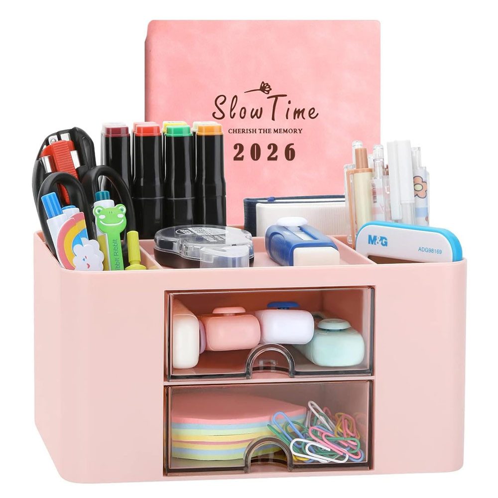 TUWENA Organizer Schreibtisch Organizer mit Schubladen, Multifunktionaler Stifthalter