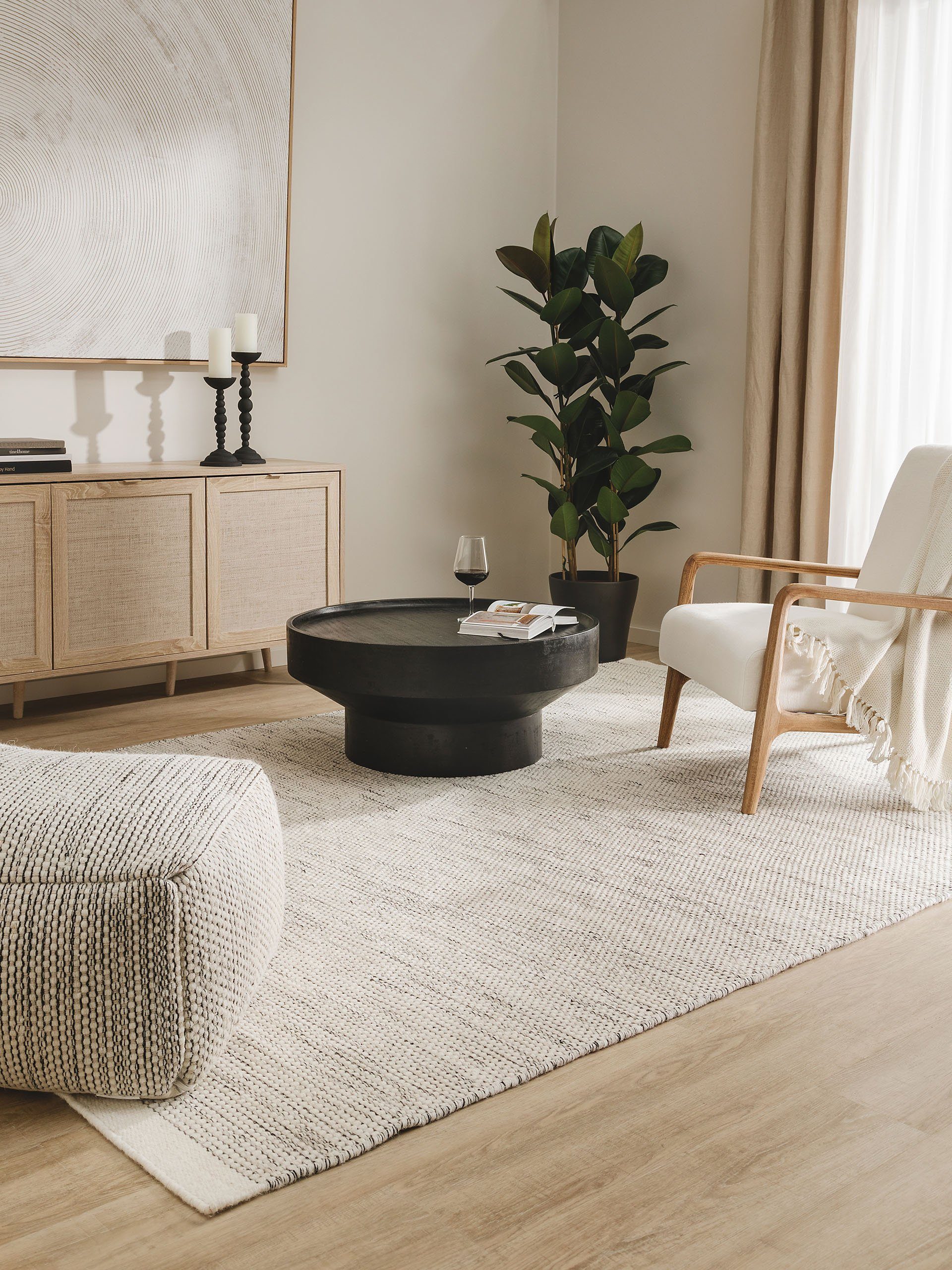 benuta Wollteppich Rocco, rechteckig, Höhe: 5 mm, Kunstfaser, Berber, Ethno günstig online kaufen