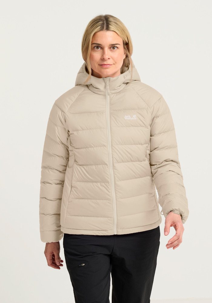 Jack Wolfskin Daunenjacke WILD PASS DOWN HOODY W RDS Daunenjacke mit Kapuze, warm, wind- und wasserabweisend