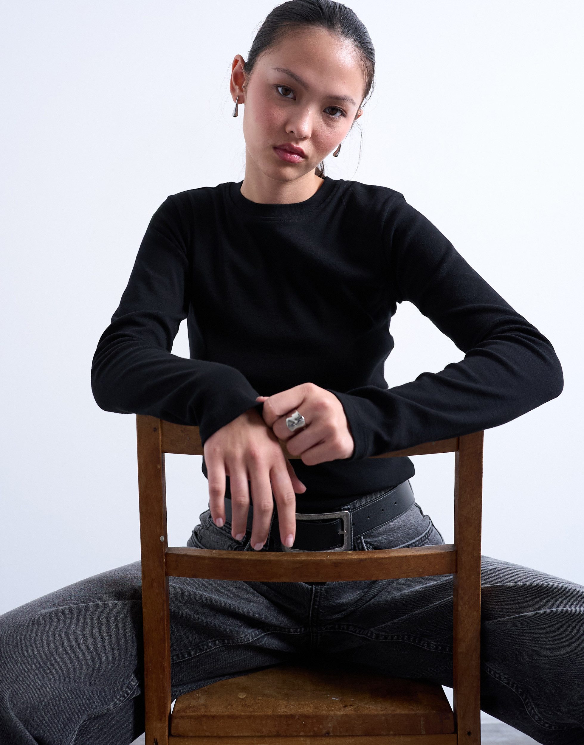 TOPSHOP Langarmshirt TSEVERYDAY LS TOP JRS NOOS Baumwolle, regular fit