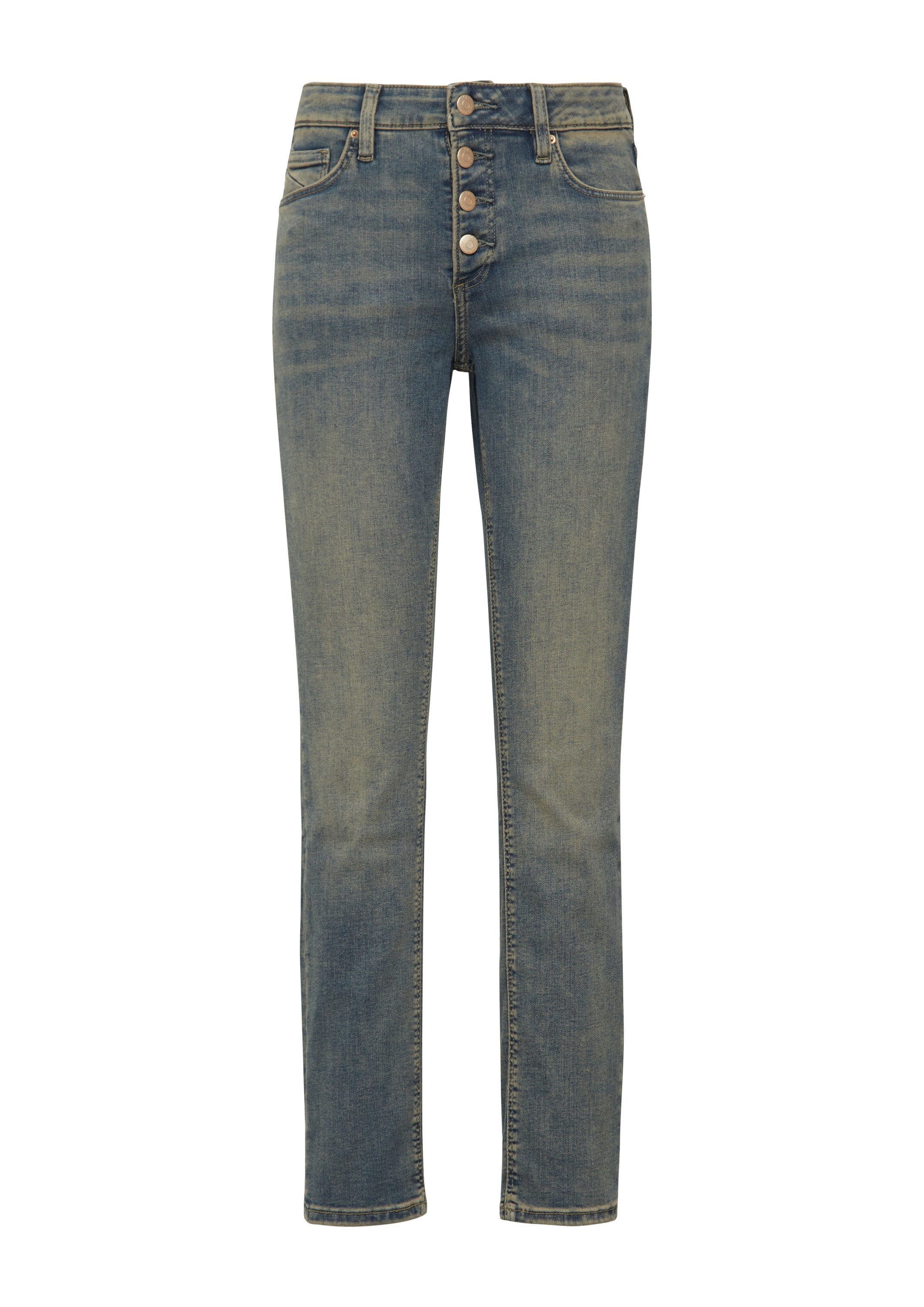 QS Slim-fit-Jeans Jeans-Hose CATIE Jeans Catie / Slim Fit / Mid Rise / Slim Leg / Knopfleiste