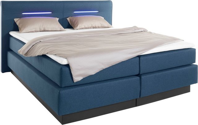 COLLECTION AB Boxspringbett, inklusive LED-Beleuchtung, Bettkasten und Topper-Otto