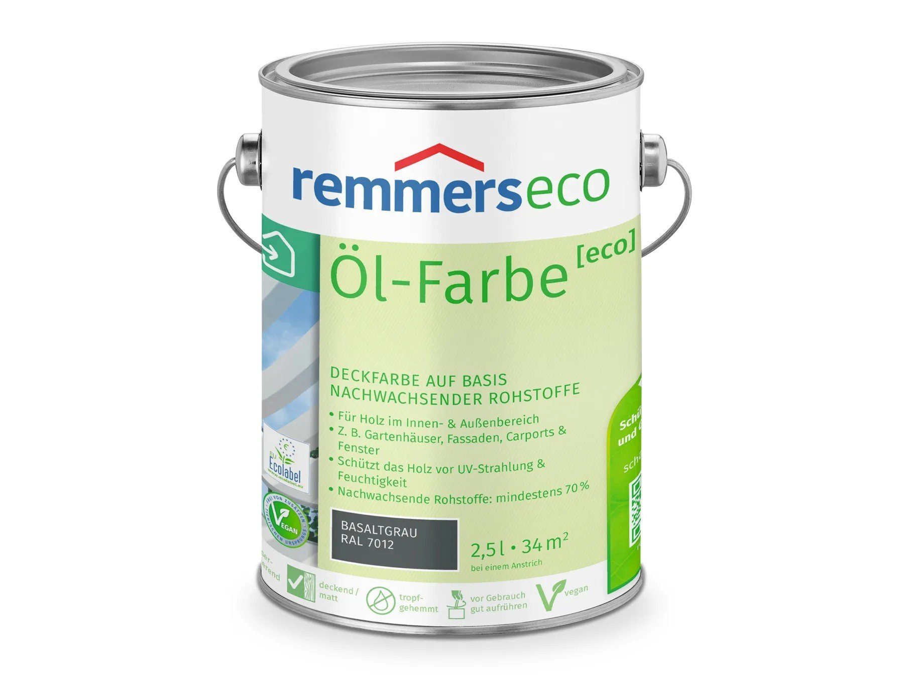 Remmers Holzöl Öl-Farbe [eco] basaltgrau (RAL 7012)