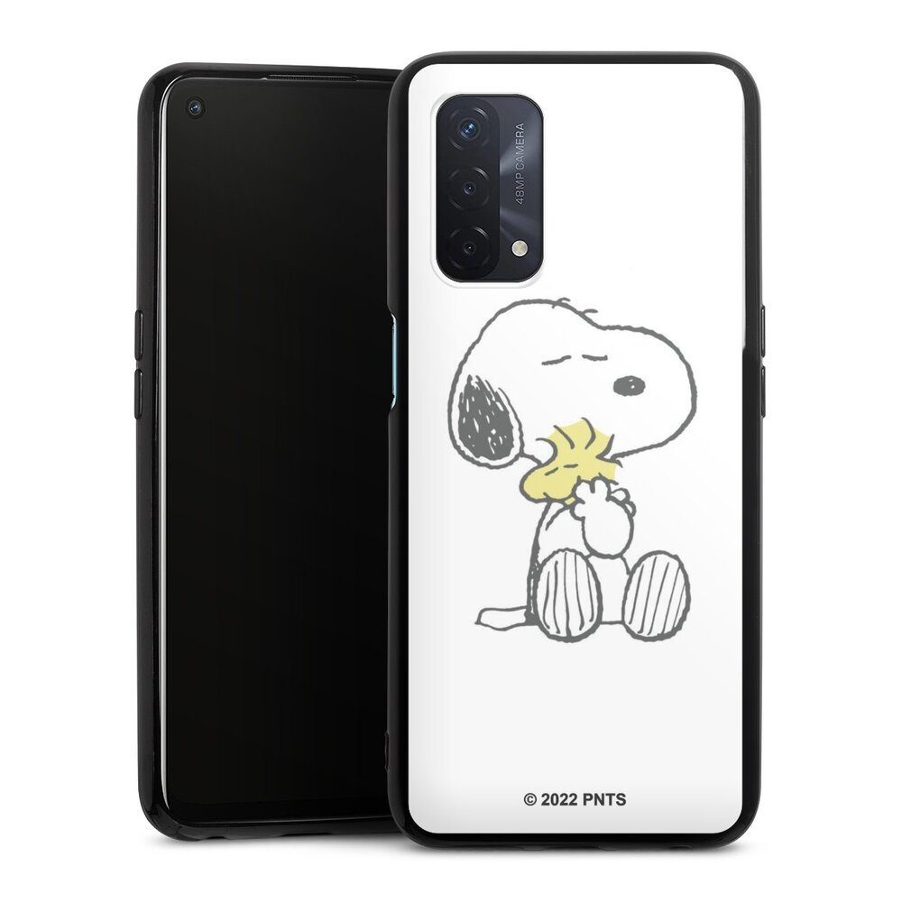 DeinDesign Handyhülle Peanuts Snoopy Liebe Snoopy And Woodstock Cuddling, Oppo A54 5G Silikon Hülle Bumper Case Handy Schutzhülle