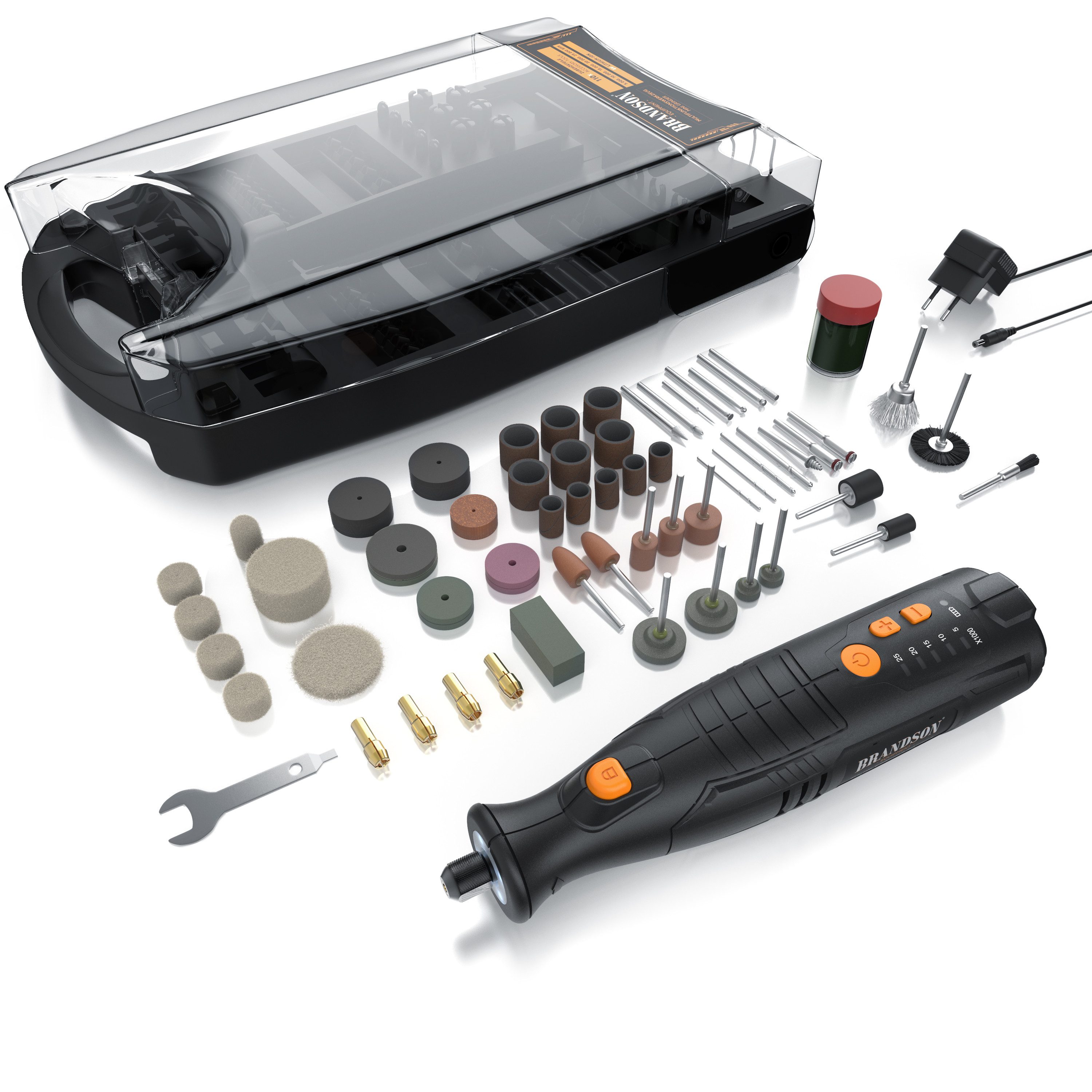 Multitool Multifunktionswerkzeug 8V, Drehwerkzeug mit 110-tlg. Zubehör Set