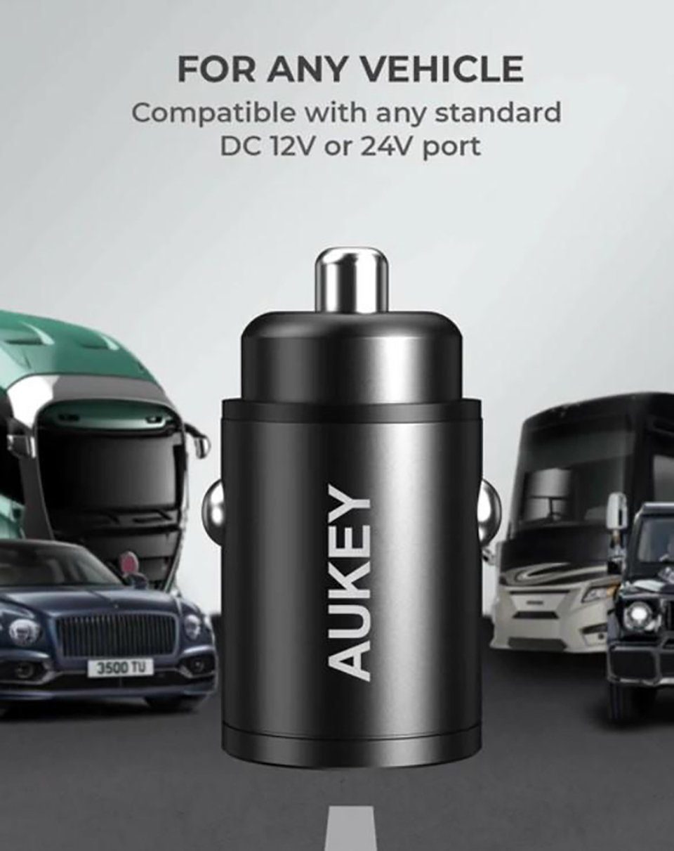 AUKEY Zigarettenanzünder KFZ Ladegerät Ladeadapter Charger KFZ-Adapter zu Je nach Modell USB-A und/oder USB-C, 12V, 24V, USB, USB-C, Power Delivery 3.0, Quick C – Bild 4 von 5