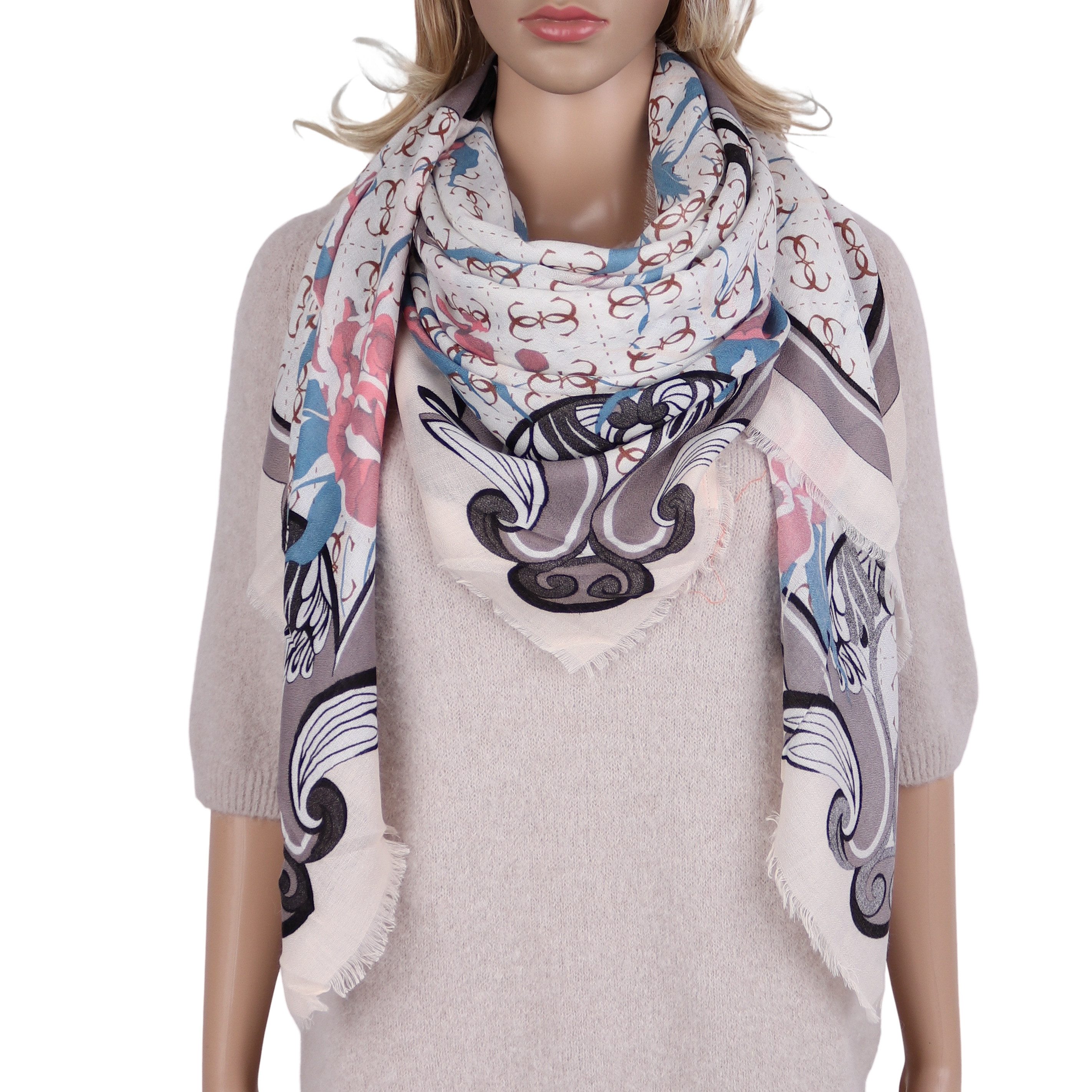 MIRROSI Dreieckstuch weicher Quadratisches Tuch 130x130cm leicht Frühling Sommer, (Neue Kollektion Frühling/Sommer 2026), Trendiges Desgin, leicht und weich