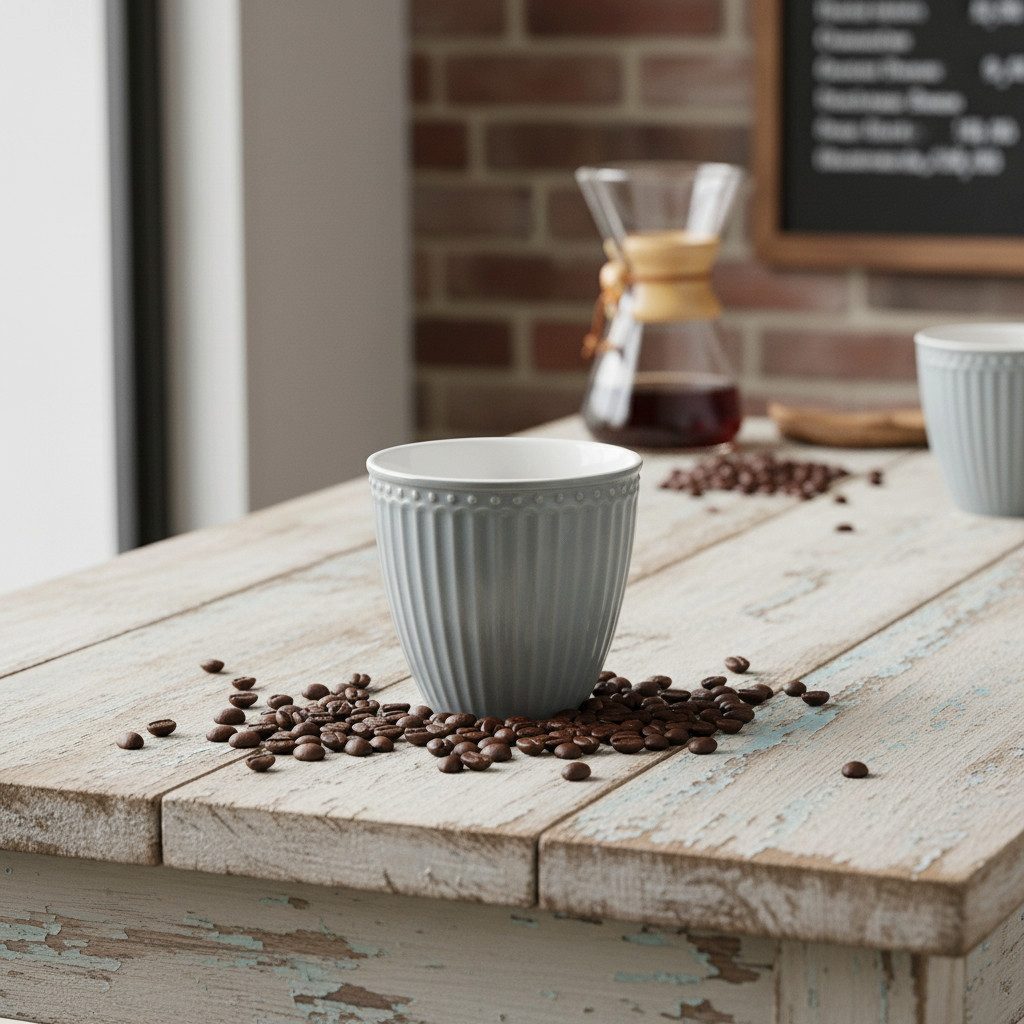 Greengate Becher GreenGate Latte Cup Alice Steingrau