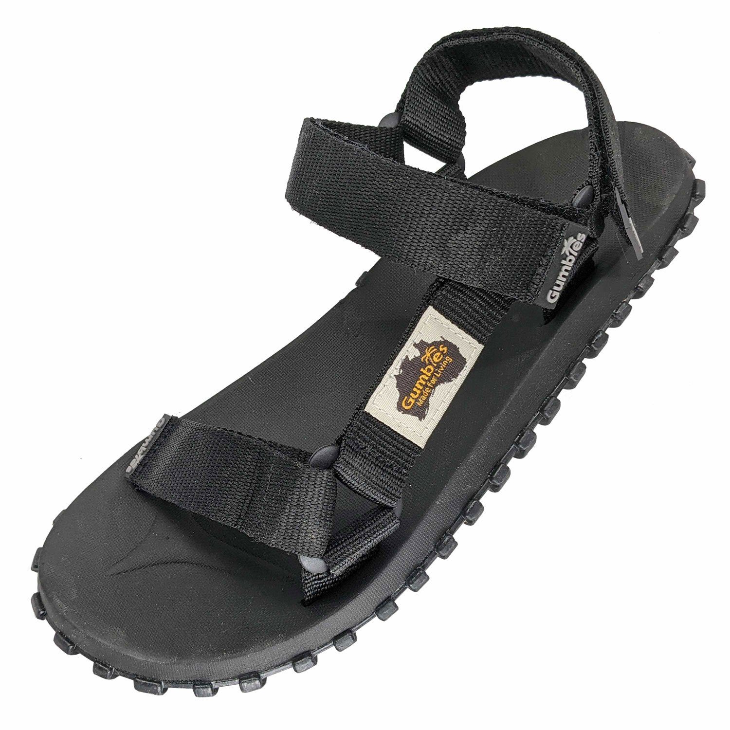 Schuhe  Gumbies Scrambler in Black Sandalette aus recycelten Materialien in farbenfrohen Designs
