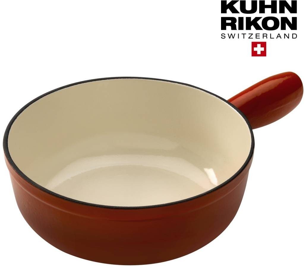 KUHN RIKON Fonduetopf Kuhn Rikon Caquelon aus Eisenguss Ø 20 cm rot