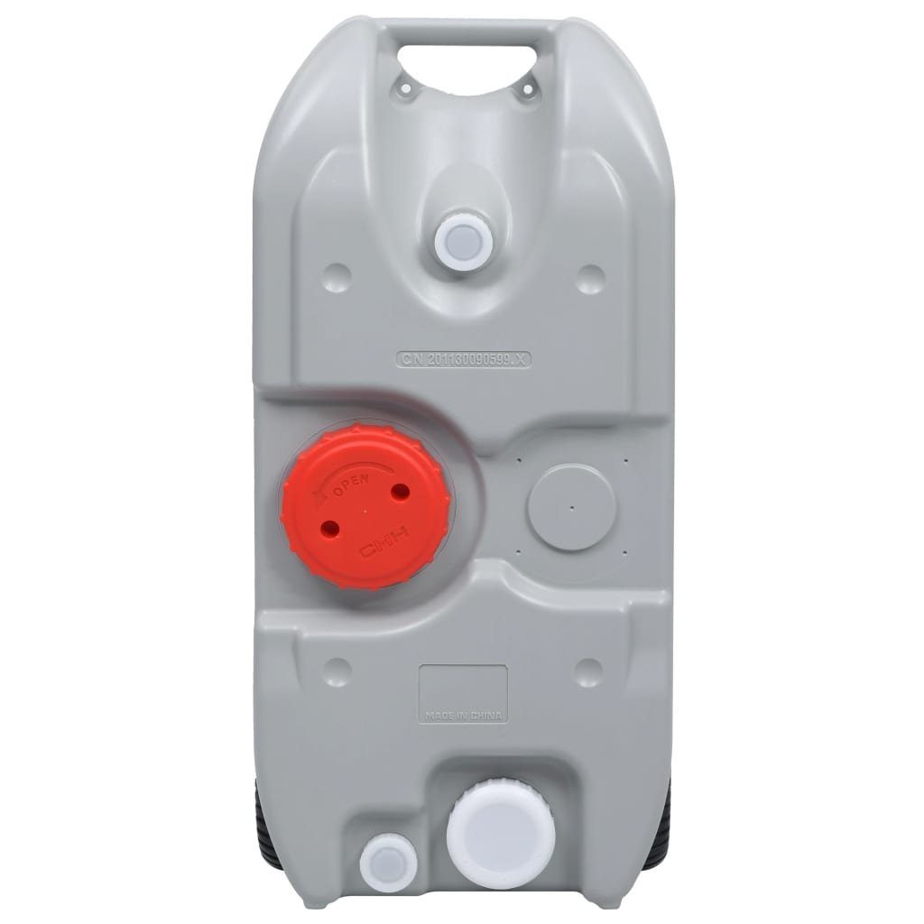 vidaXL Wassertank Camping-Wassertank mit Rollen 40 L Grau