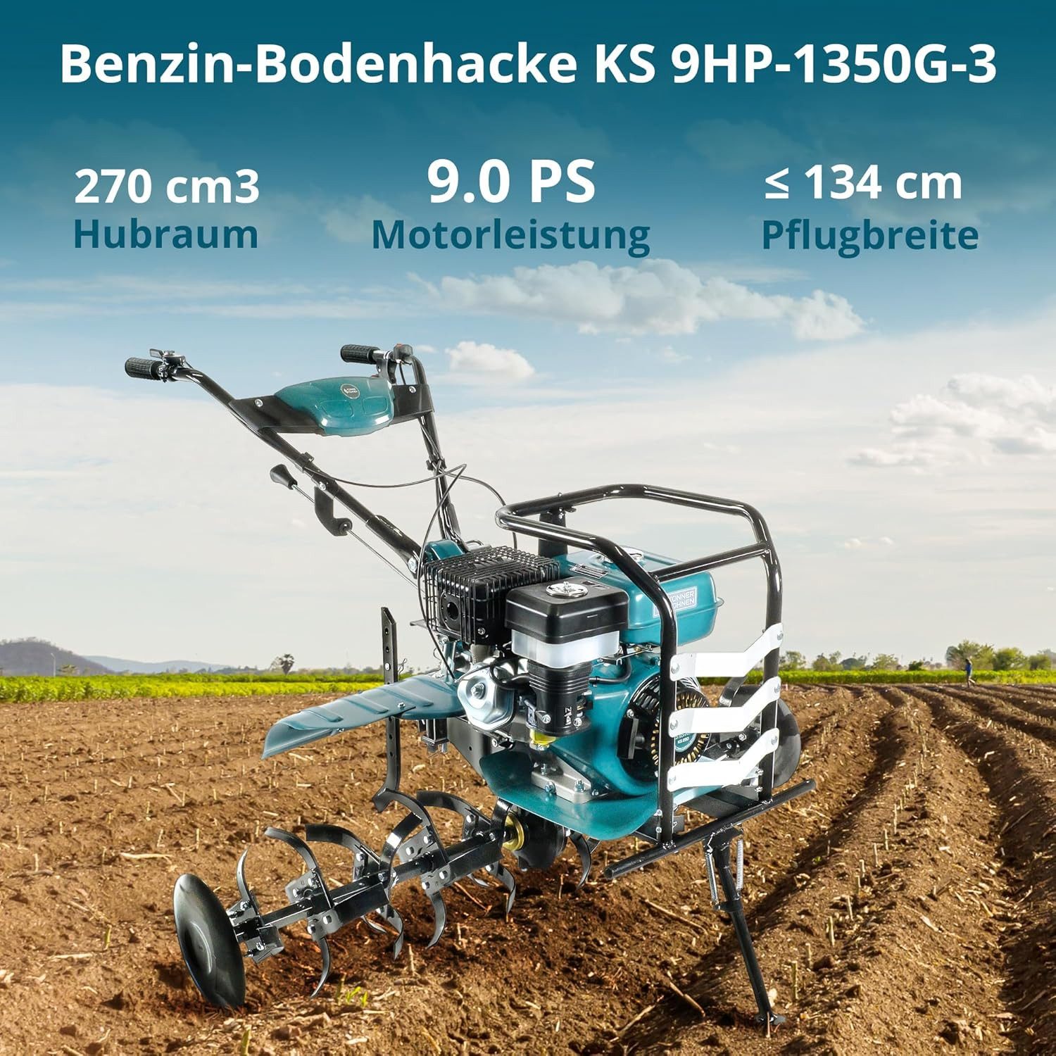 Könner & Söhnen Benzinmotorhacke KS 9HP-1350G-3 günstig online kaufen