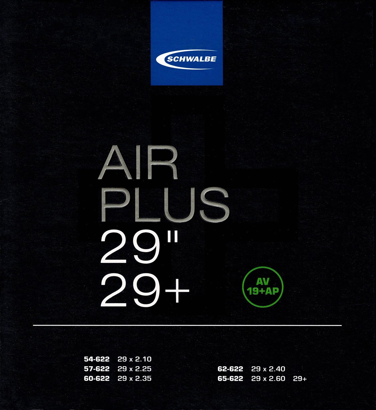 Fahrradschlauch Schwalbe Air Plus 29 Plus Schlauch AV19+AP Schrader Ventil Fahrrad