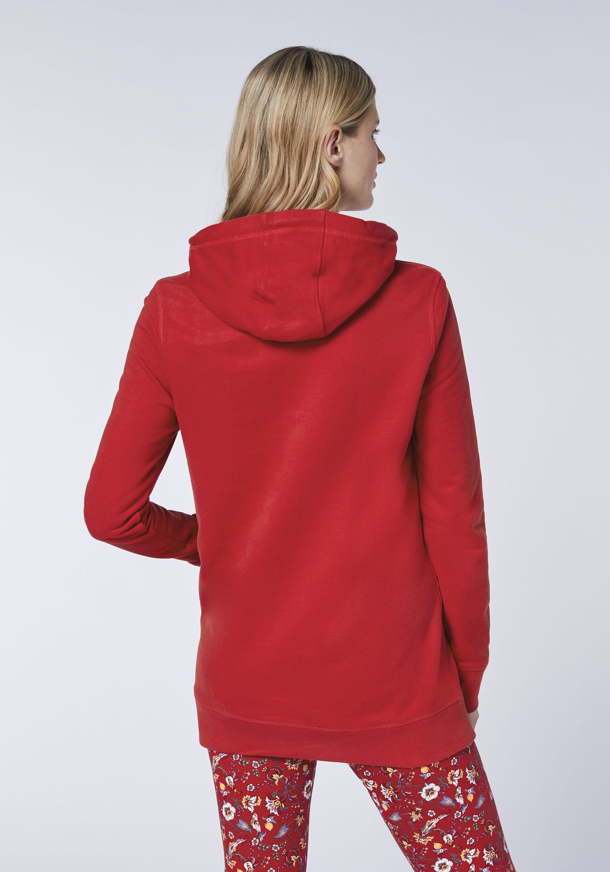 Red langer Kapuzensweatshirt Passform Jeans Oklahoma 19-1554 in Savvy