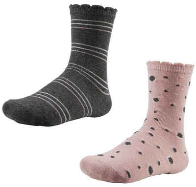 YSABEL MORA Socken Ysabel Mora 2er Pack Mädchen Socken Strümpfe grau rosa (2-Paar)