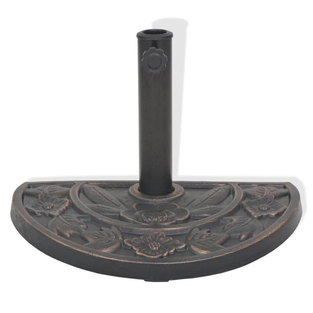 vidaXL Schirmhalter Sonnenschirmständer Harz Halbrund Bronze günstig online kaufen