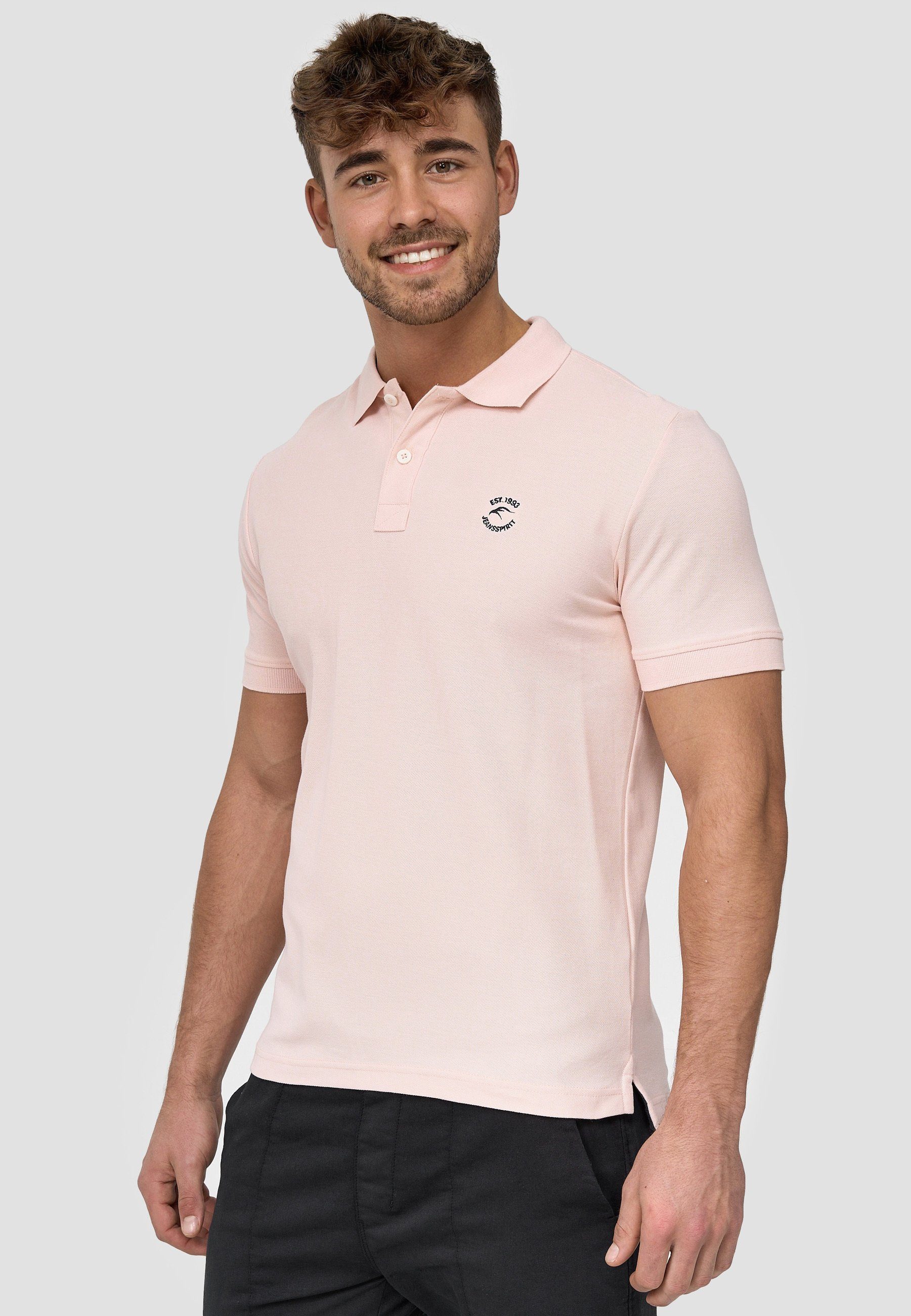 Indicode Poloshirt Herren Wadim Polo Shirt Herrenshirt mit feiner Logo-Stickerei auf der Brust