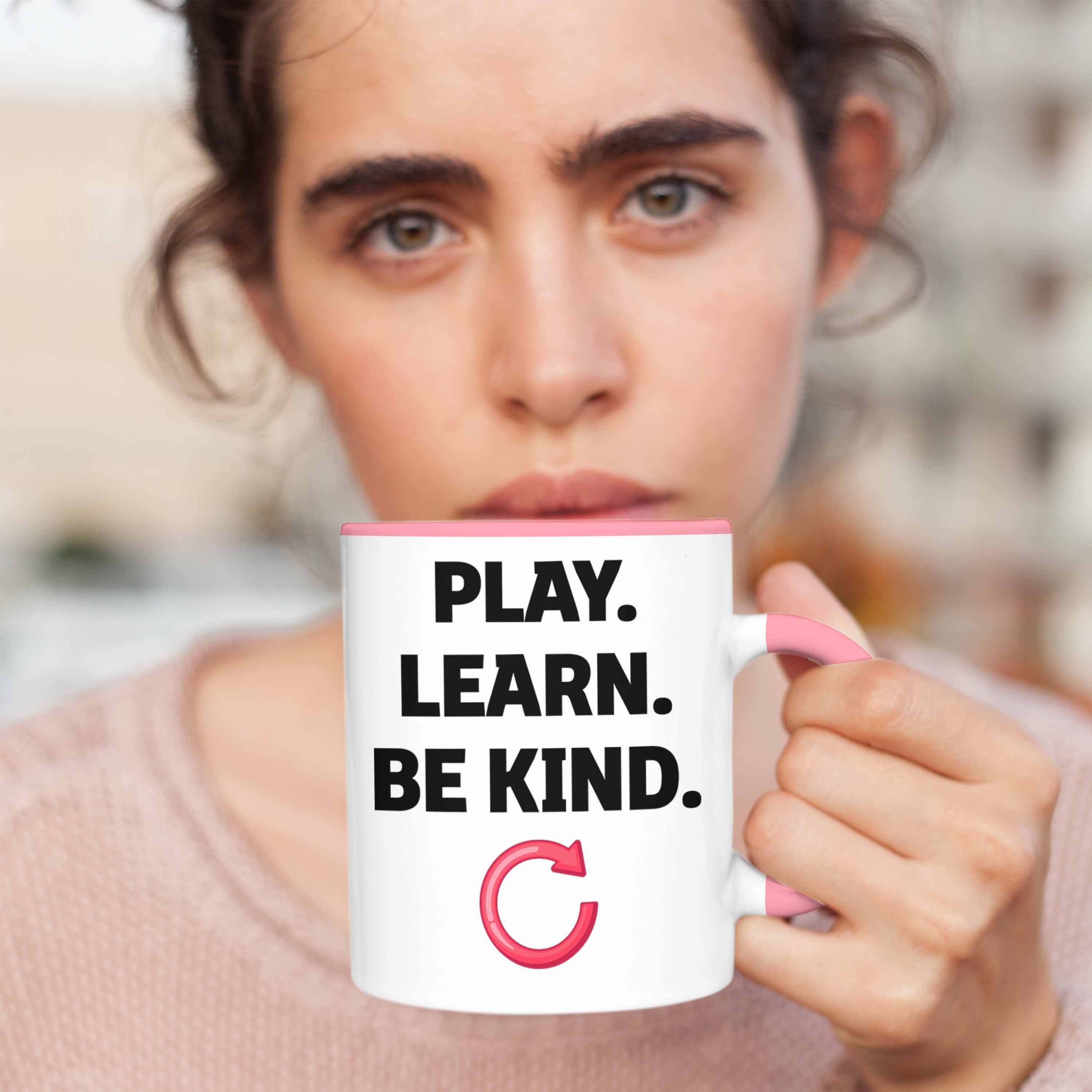 Anti Play Be Sei Tasse Geschenk Day Learn Kindness Repeat Trendation Rosa Kind Tasse Mo Nett