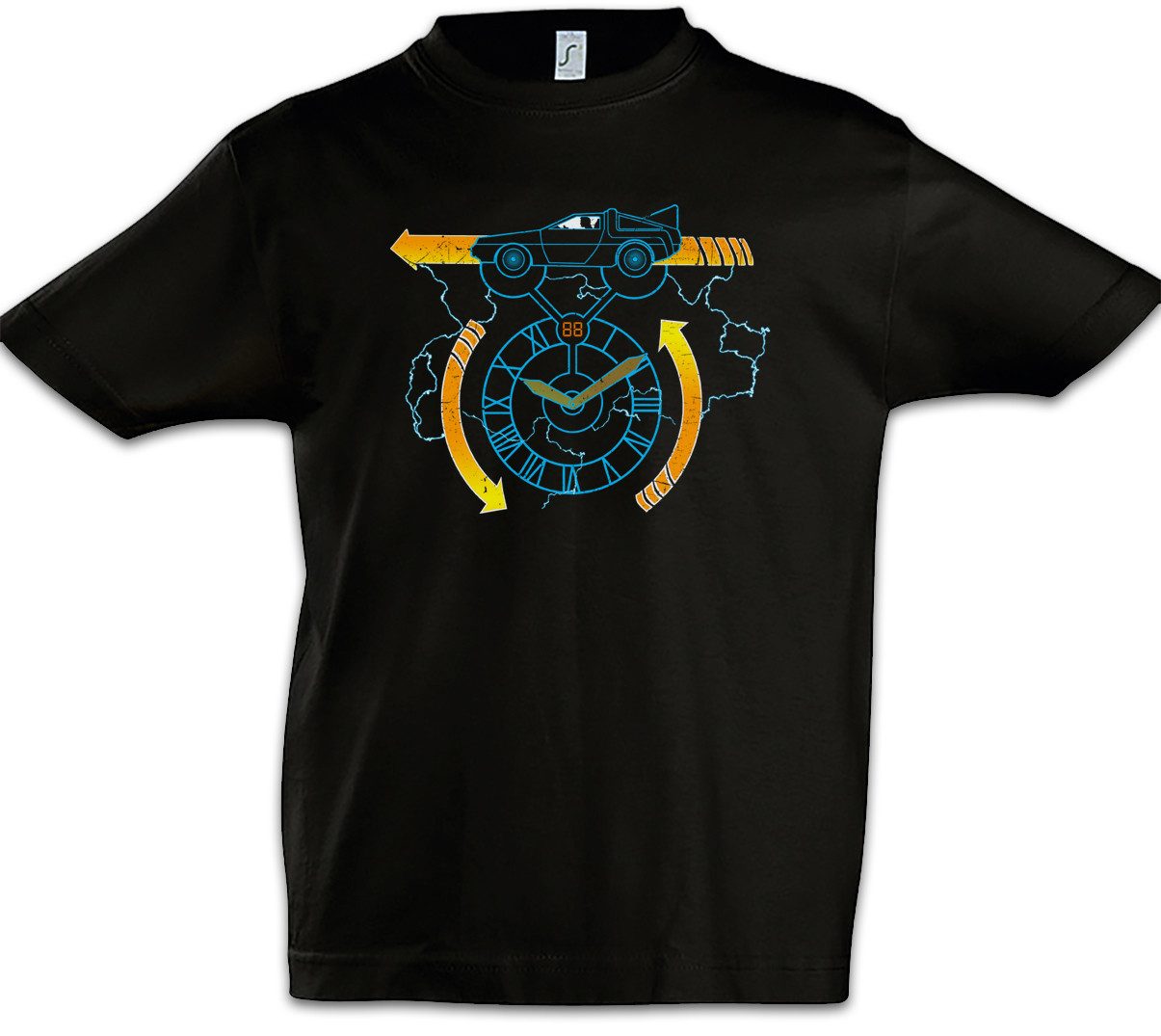 Print-Shirt Clocktower 88 Miles Kinder T-Shirt Zurück Eighties In McFly Die Back