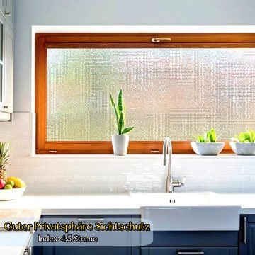 Fensterfolie 3D Selbsthaftend Blickdicht Regenbogen Fensterfolie Sichtschutzfolie, Caterize, halbtransparent