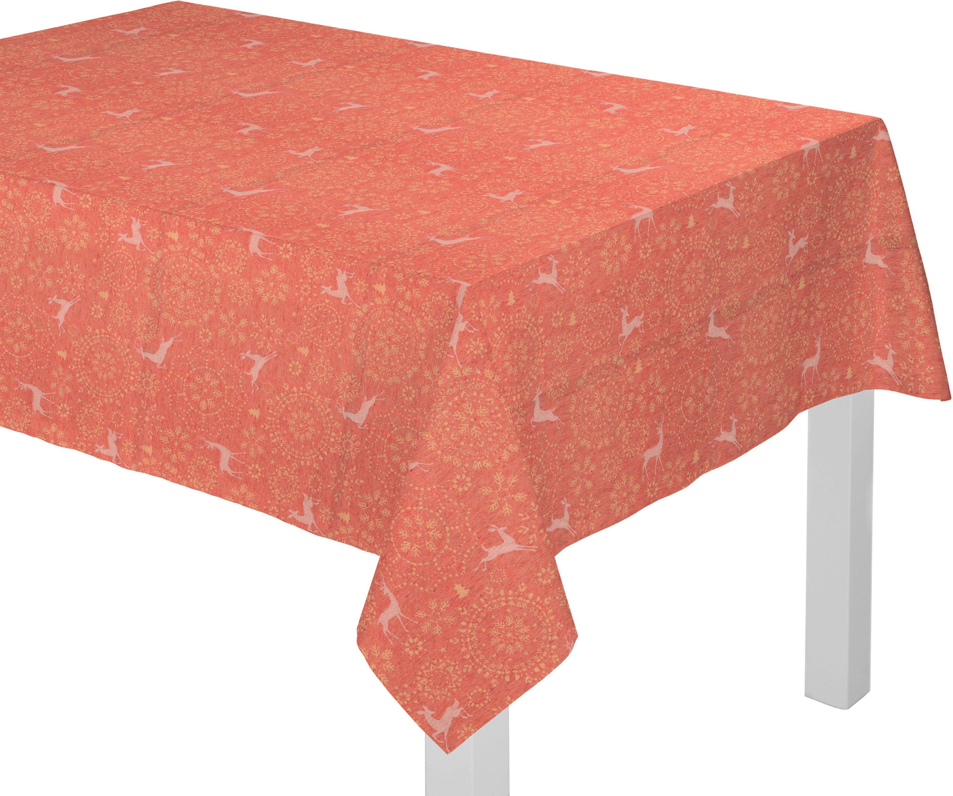 Wirth Tischdecke SWIFT rot/goldfarben | Tischdecken