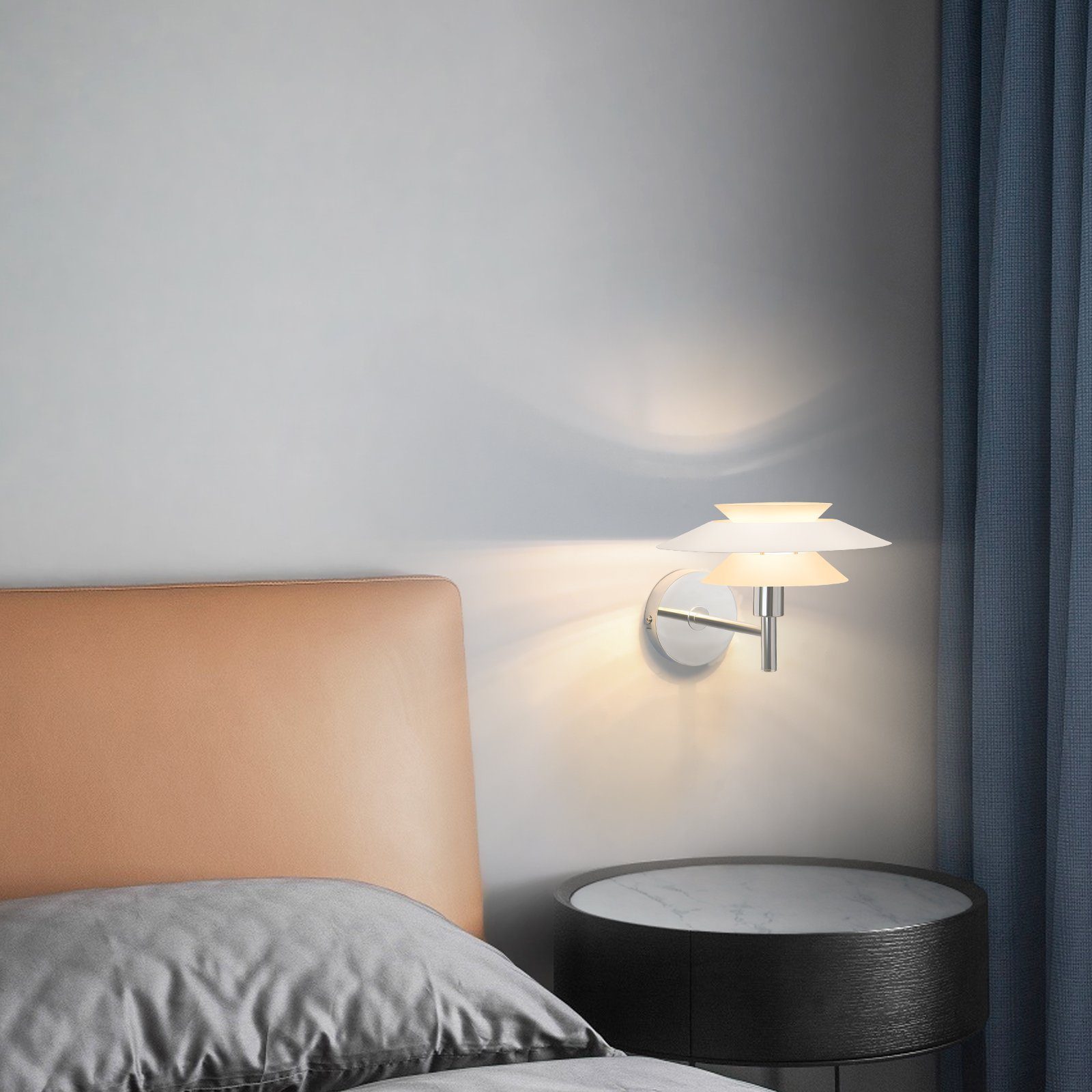 Nettlife Wandleuchte Schwarz Schlafzimmer Metall G9 Modern Innen Wandlampe Wandbeleuchtung, ohne Leuchtmittel, für Treppenhaus Flur Küche Schlafzimmer Wohnzimmer Kinderzimmer