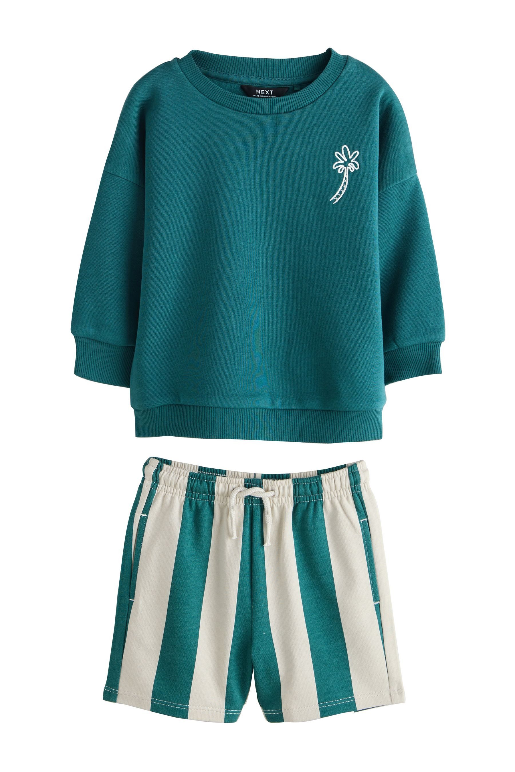 Next Pullover & Shorts Rundhals-Sweatshirt und Shorts im 2-teiligen Set (4-tlg)