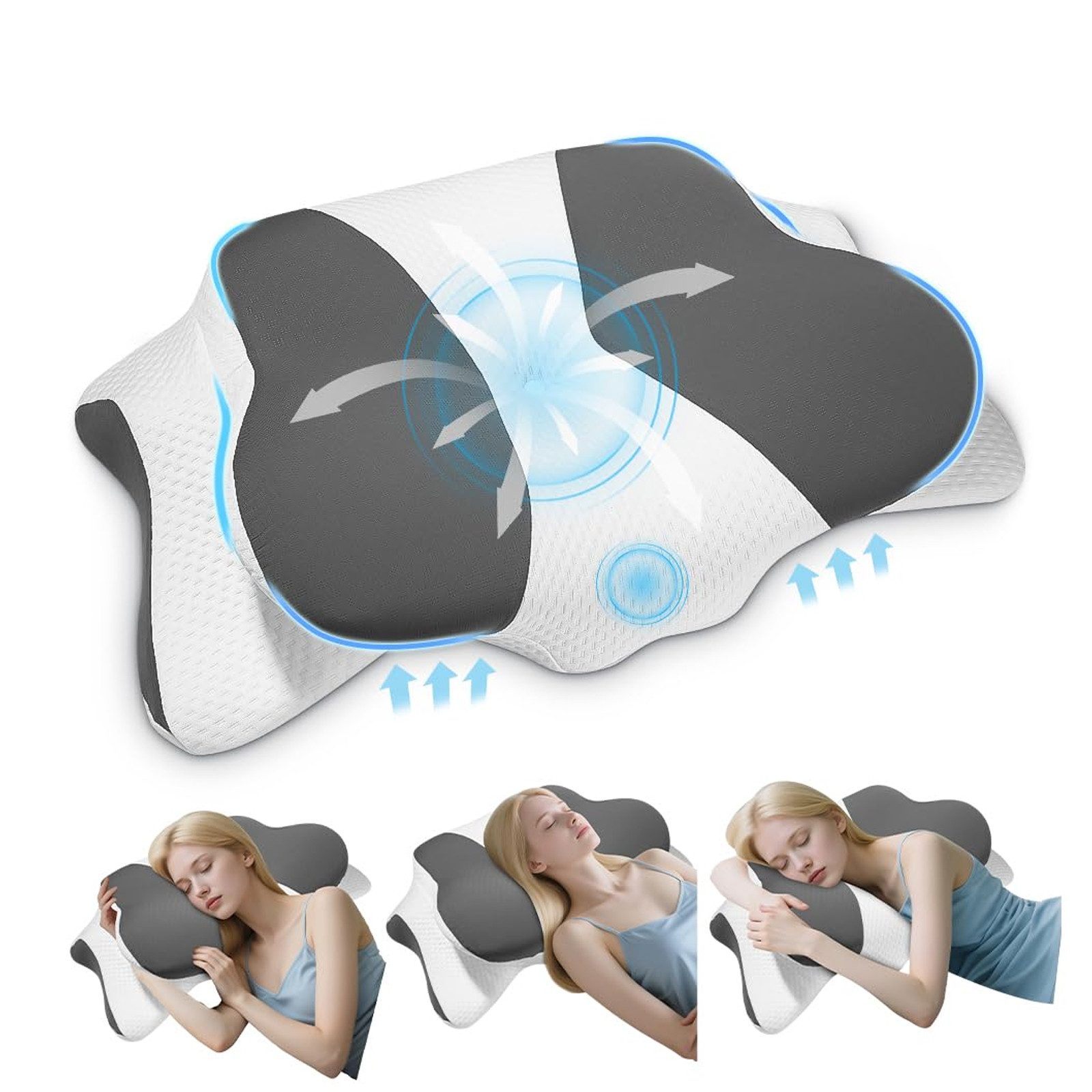 LEAZZLE Nackenstützkissen Memory Foam Nackenkissen, Orthopädisches günstig online kaufen