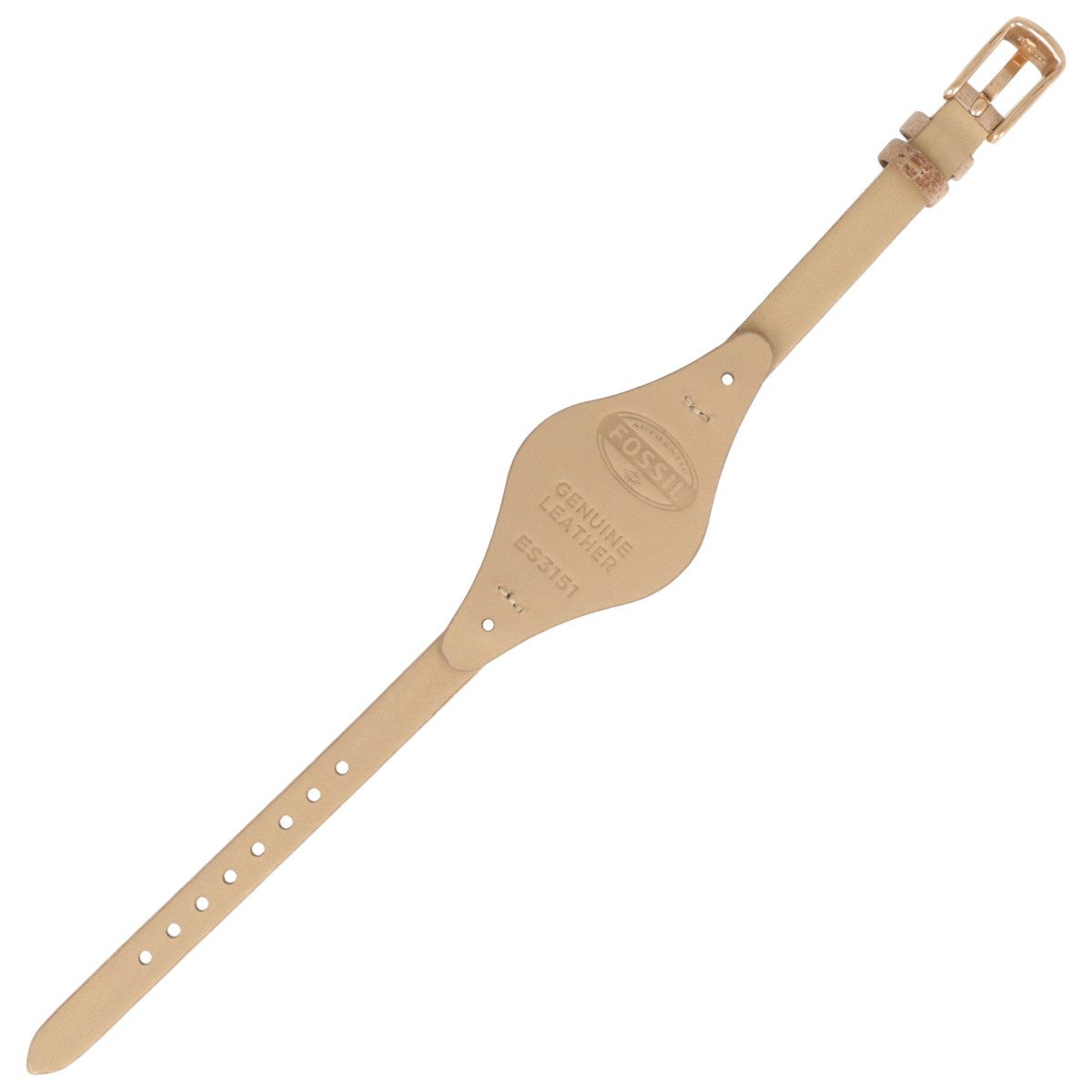 Fossil Uhrenarmband 8mm Leder Beige ES-3151 LB-ES3151