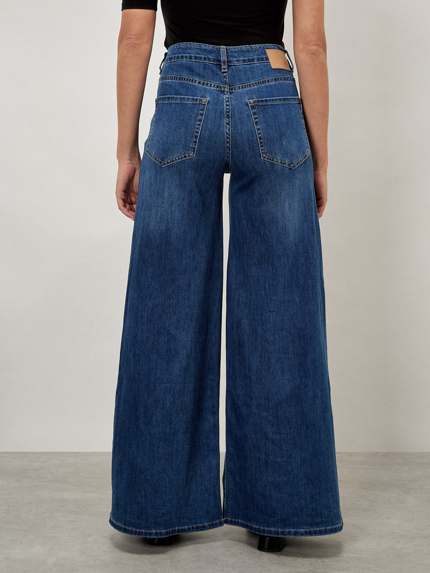 Apricot Weite Jeans High waist Jeans mit sehr weitem Bein