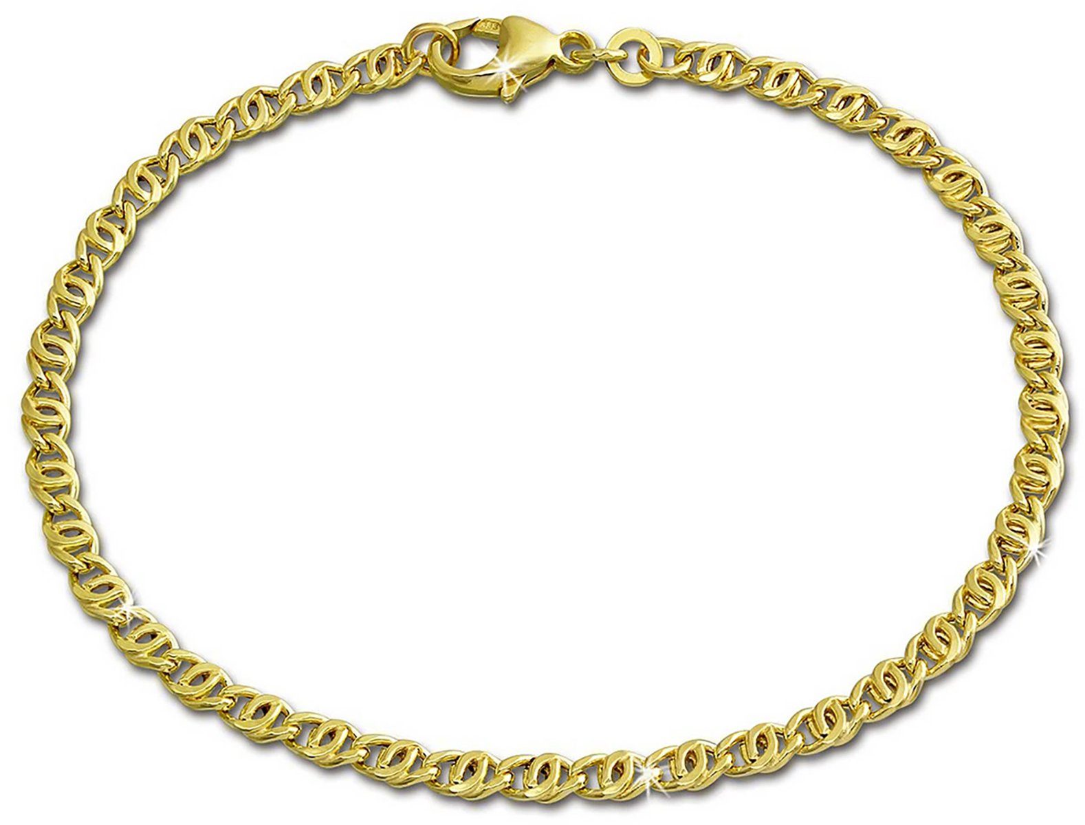 GoldDream Goldarmband GoldDream 19cm Damen Herren Armband (Armband), Damen, Herren Armband (Tigerauge) ca. 19cm, 333 Gelbgold - 8 Karat, Fa