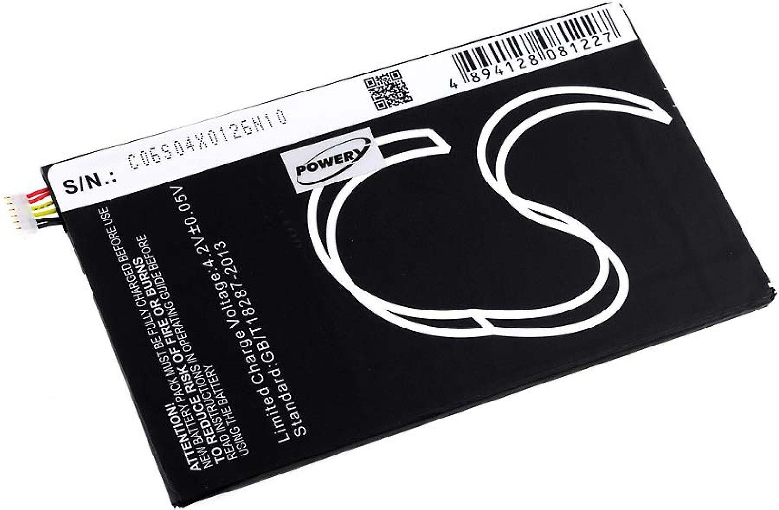 Powery Akku für Samsung Galaxy Tab 3 8.0 Laptop-Akku 3600 mAh (3.7 V)