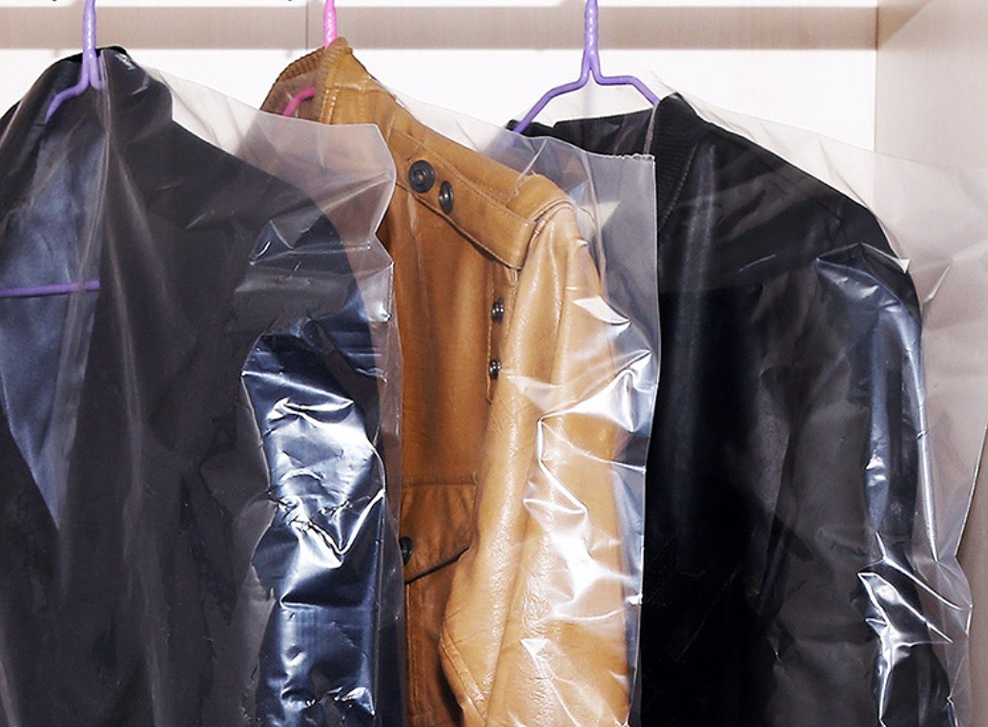 BAYLI Kleiderschutzhülle 15er Pack Kleiderschutzhülle Transparent, Mantelschutz durchsichtig