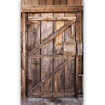 murimage® Türtapete Türtapete Holz Tür 86 x 200 cm Eingang Bretter Vintage Rustikal Tapete Fototapete inklusive Kleister