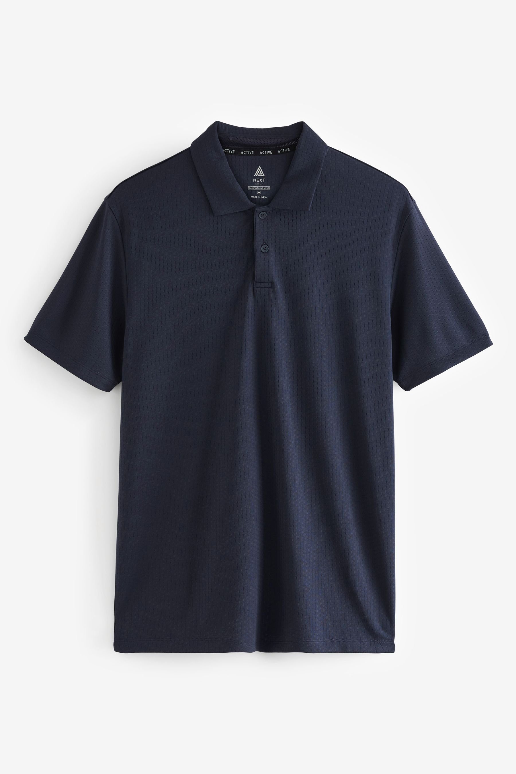 Next Poloshirt Strukturiertes Golf & Active Polohemd (1-tlg) Navy Blue
