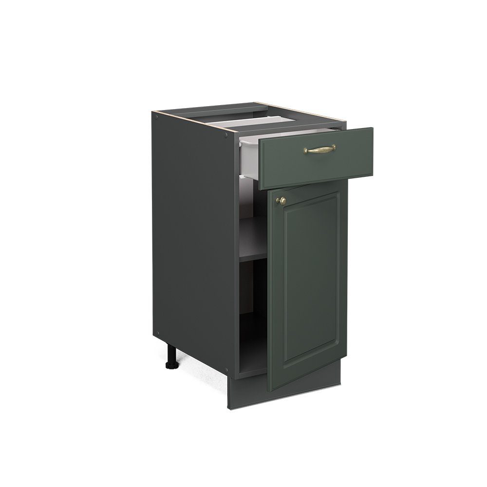 Vicco Unterschrank Fame-Line, Grün-Gold Landhaus/Anthrazit, 40 cm ohne Arbeitsplatte (1-St) – Bild 5 von 5
