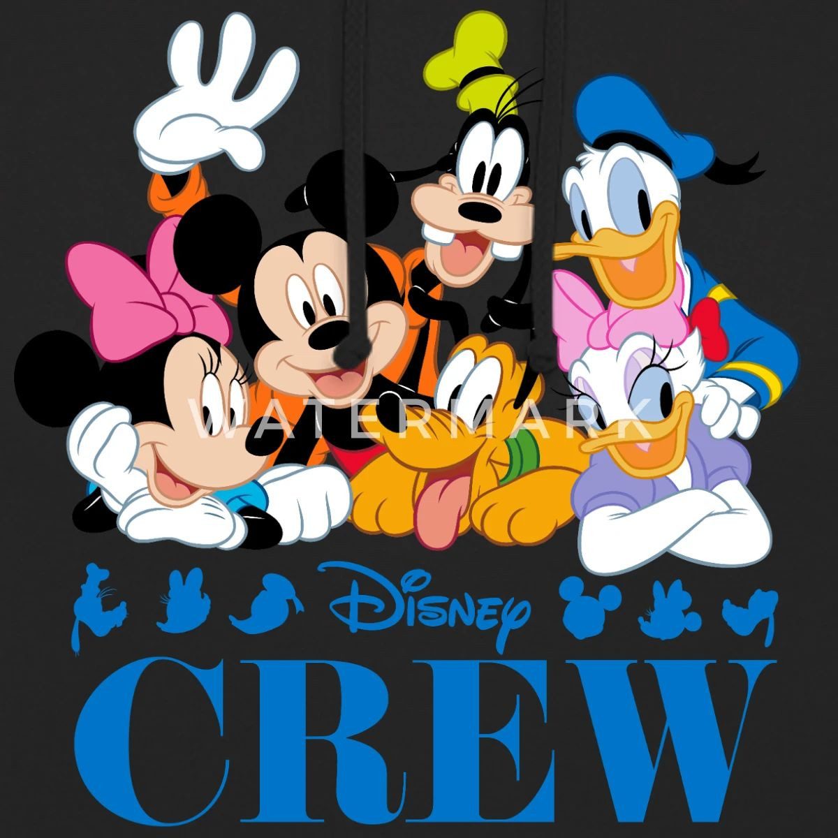 Spreadshirt Hoodie Mickey & Minnie Pluto Goofy Daisy Donald Crew Unisex Hoodie (1-tlg)