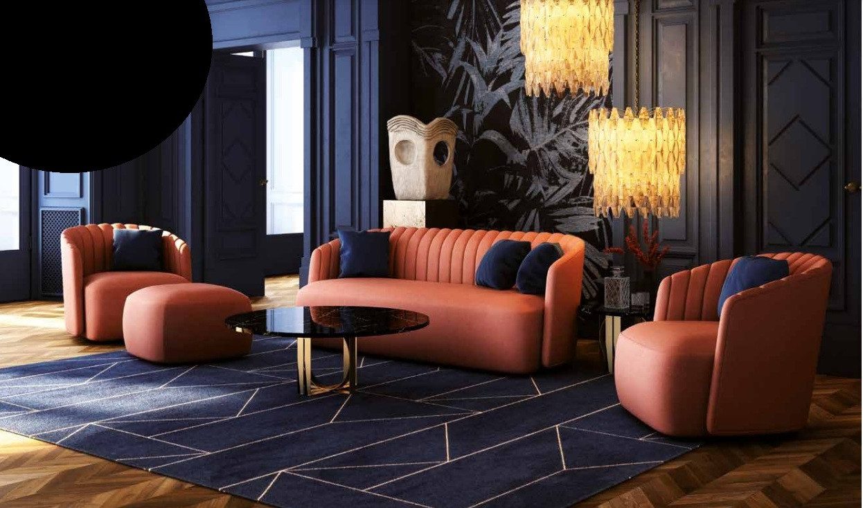 Polstergarnitur Set 3-tlg. Sitzgruppe 3+2+1 Sitzer Möbelstück Sofa Textil Sofas