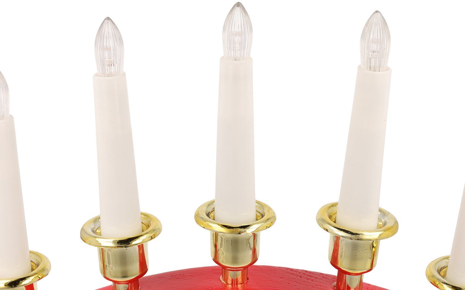 cm, Höhe mit Kerzen, LED fest Kerzenbrücke Weihnachtsdeko LED ca. 27 Möbel LED Myflair Accessoires & 7 rot Dekoobjekt, integriert,