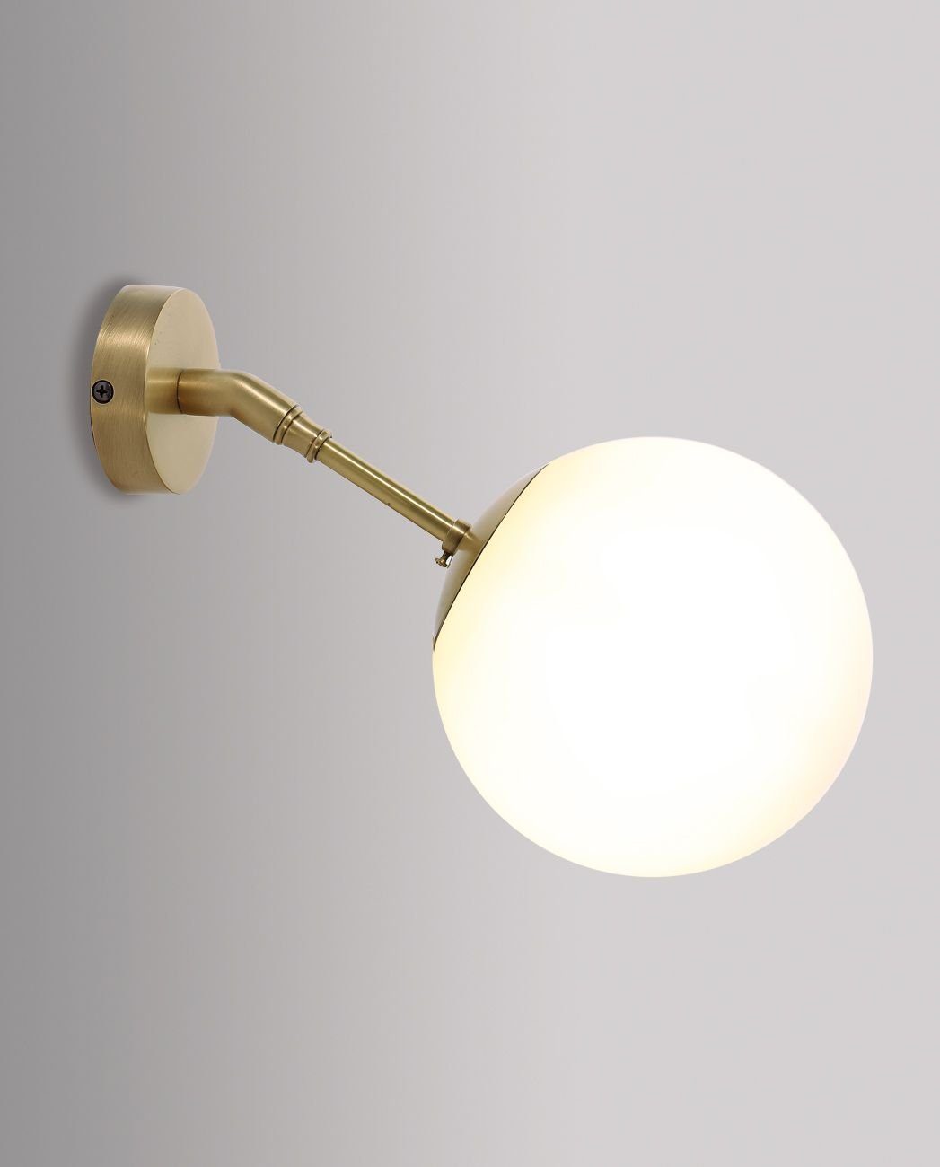 Licht-Erlebnisse Wandleuchte »MUSA«, Kugellampe Vintage Echt-Messing in  Bronze Weiß rostfrei Wandlampe Bad online kaufen | OTTO
