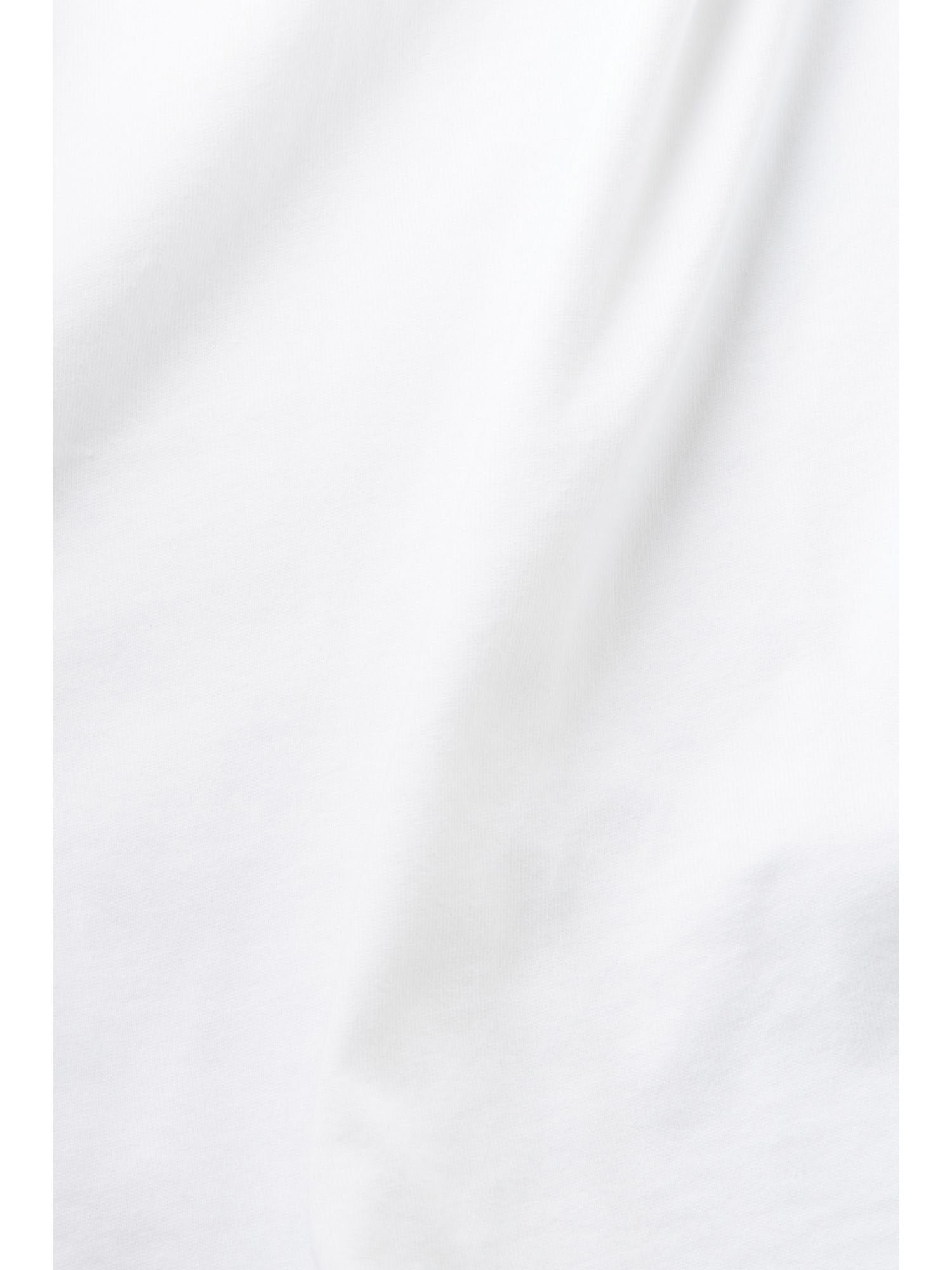 Esprit T-Shirt Baumwoll-T-Shirt mit Logo (1-tlg) WHITE