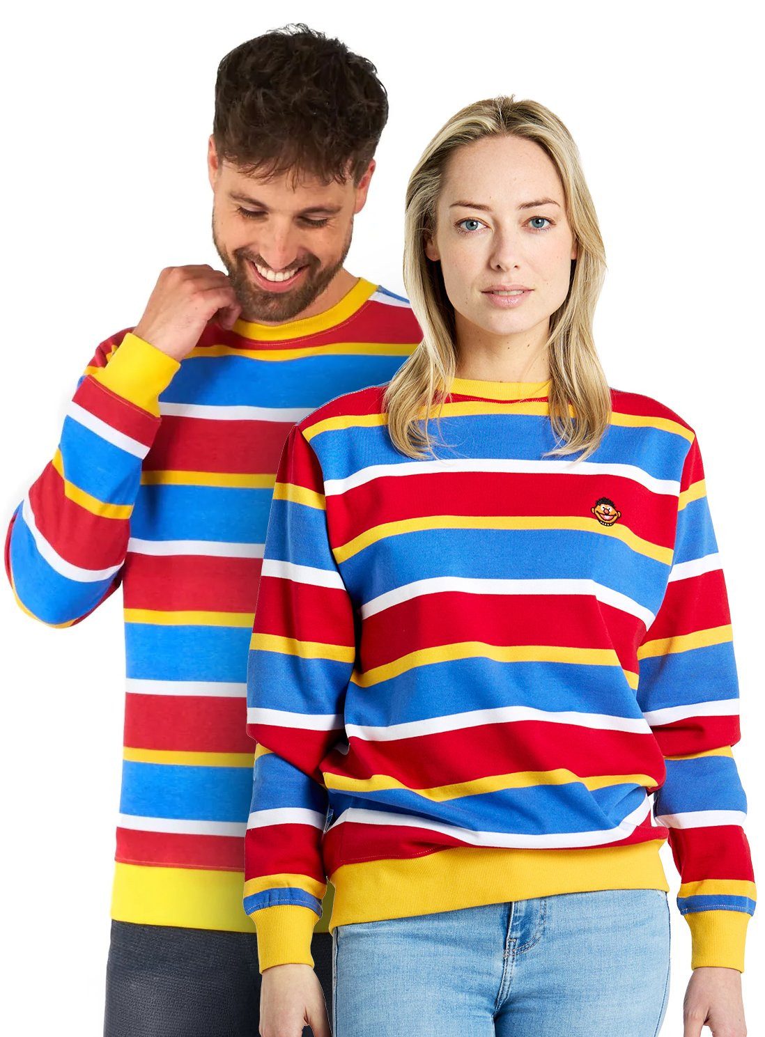 Opposuits Kostüm OppoSuits – Sesamstraße Ernie Pullover, Ikonisch gestreifter Pulli von Ernie aus der Sesamstraße