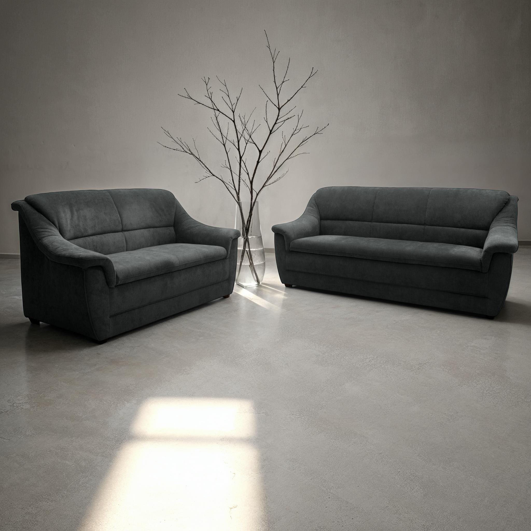 DOMO collection Polstergarnitur Lale, SET: 3- und 2-Sitzer, zeitlos & formschön, bequeme Armlehnen, (Set, 2-tlg)