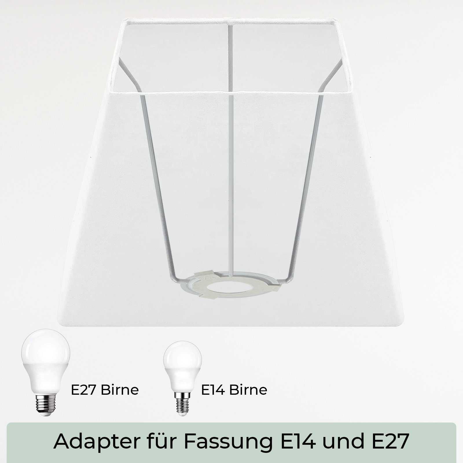 Wogati Lampenschirm Premium Stehlampe Lampenschirm Trapez – Bild 3 von 5