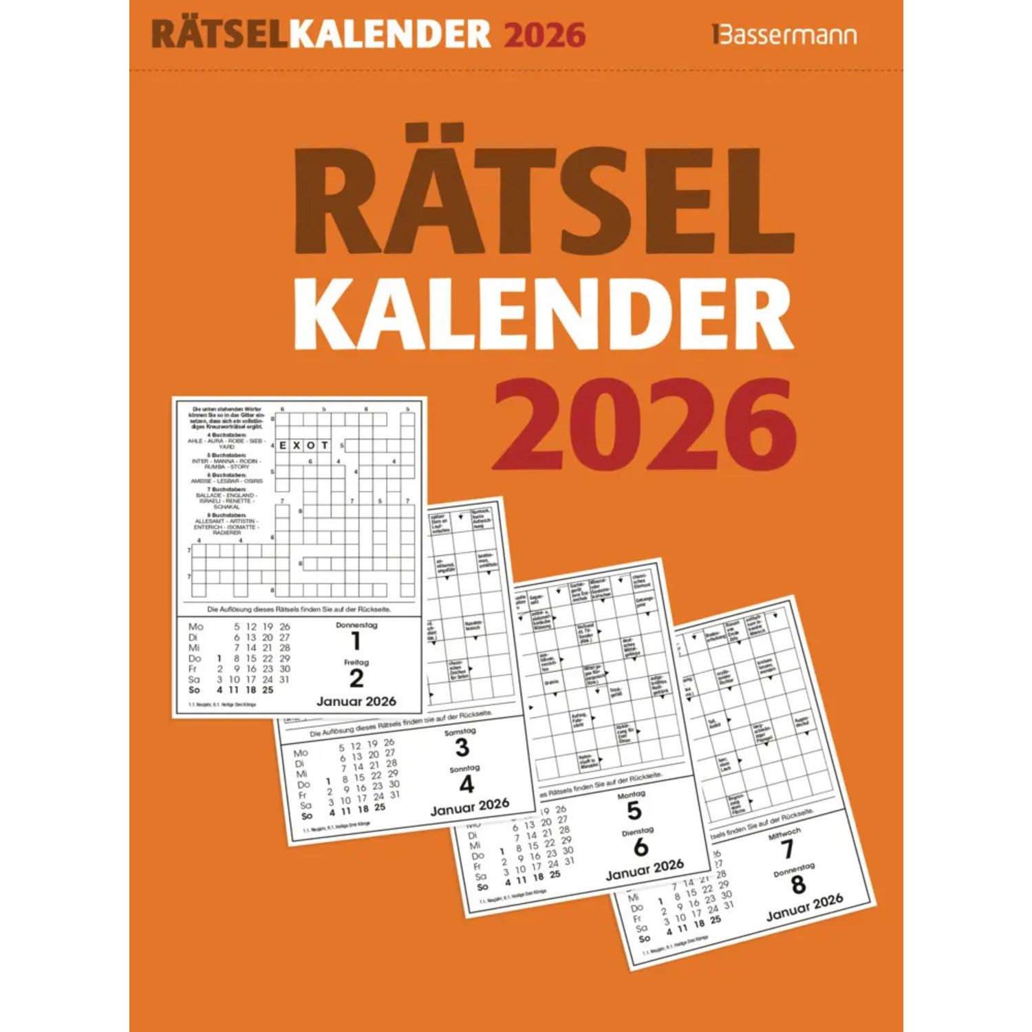 Bassermann Verlag Abreißkalender Rätselkalender 2026. Der beliebte Abreißkalender für alle...